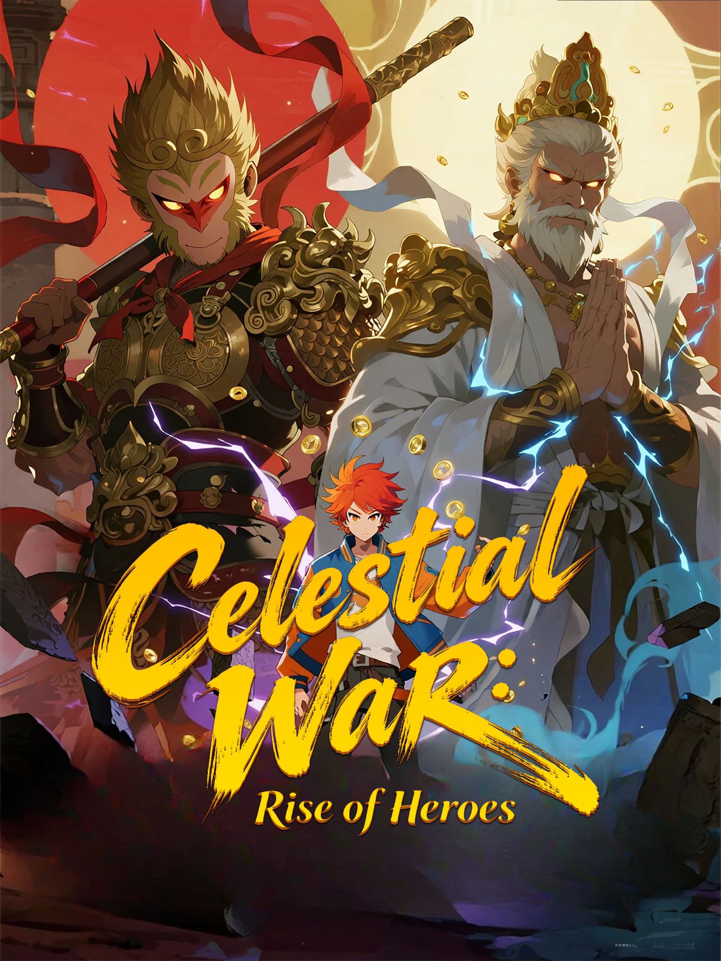 Official poster of Celestial War: Rise of Heroes, as shown on GoodShort