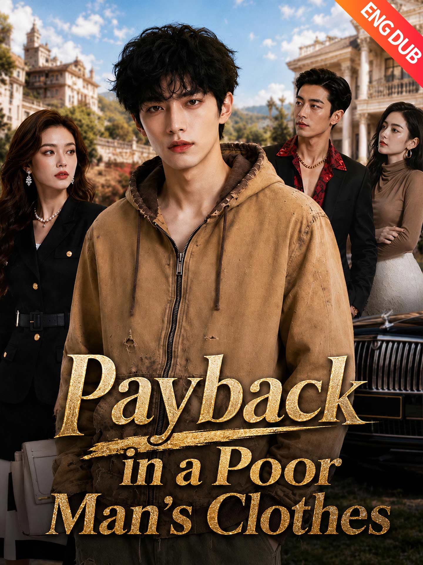 Official poster of [ENG DUB] Payback in a Poor Man's Clothes, as shown on GoodShort