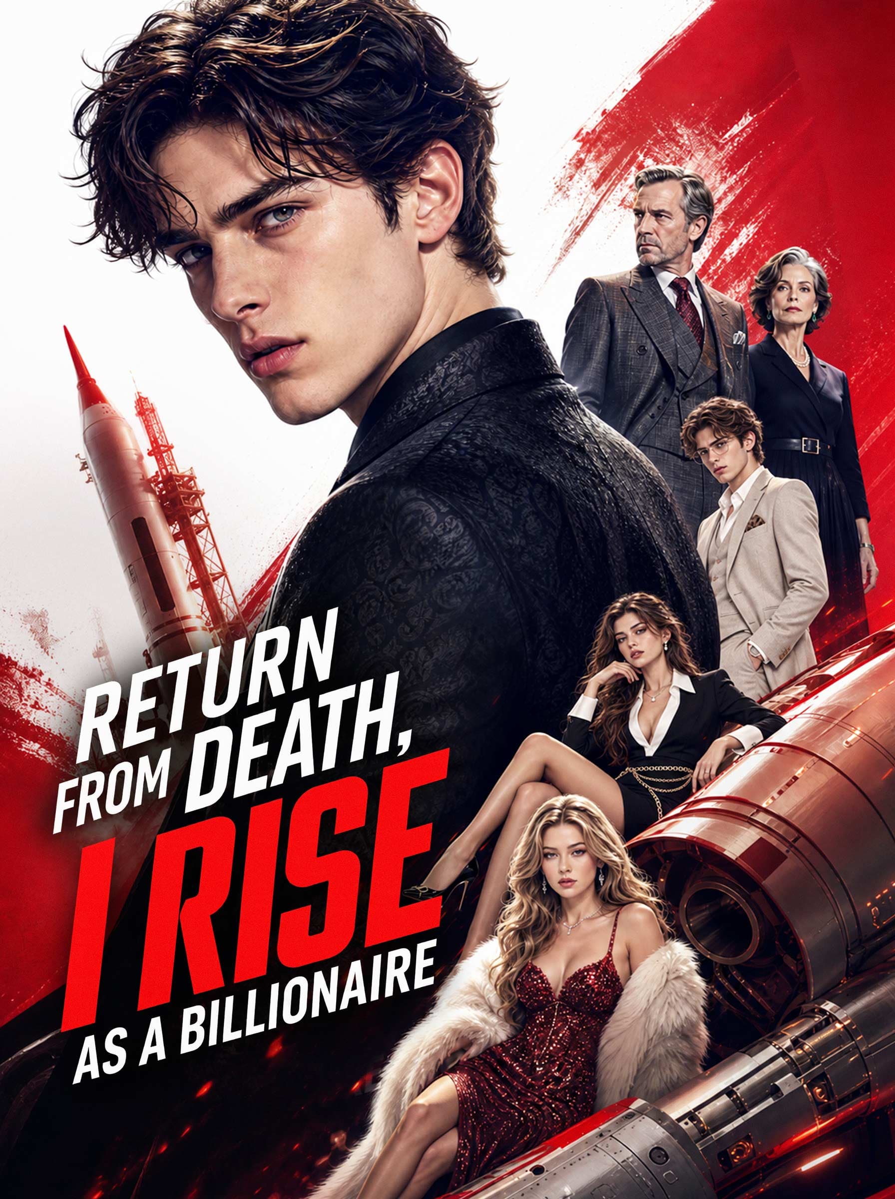 Official poster of Return from Death, I Rise as a Billionaire, as shown on GoodShort