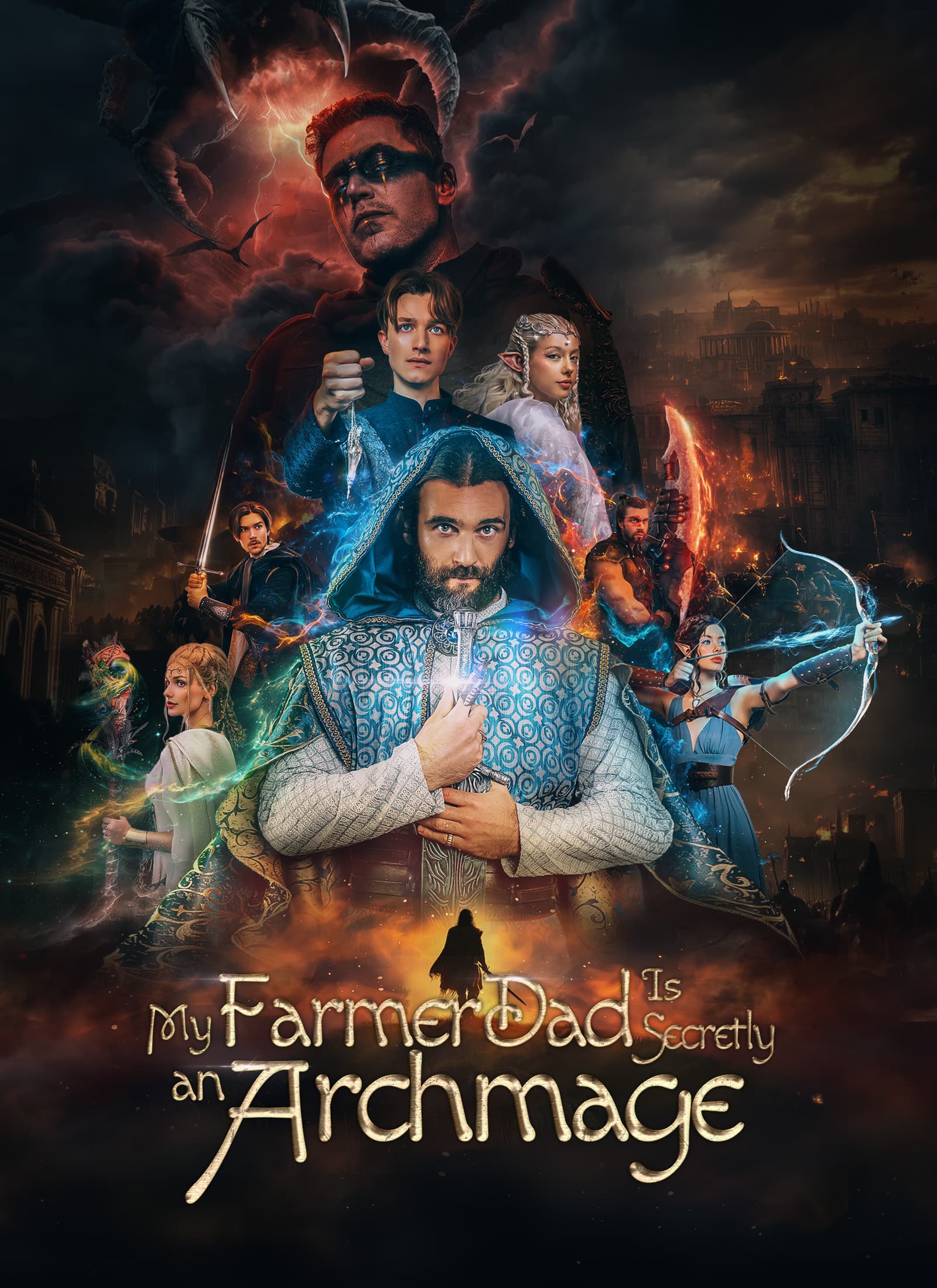 Official poster of My Farmer Dad Is Secretly an Archmage, as shown on ShortMax