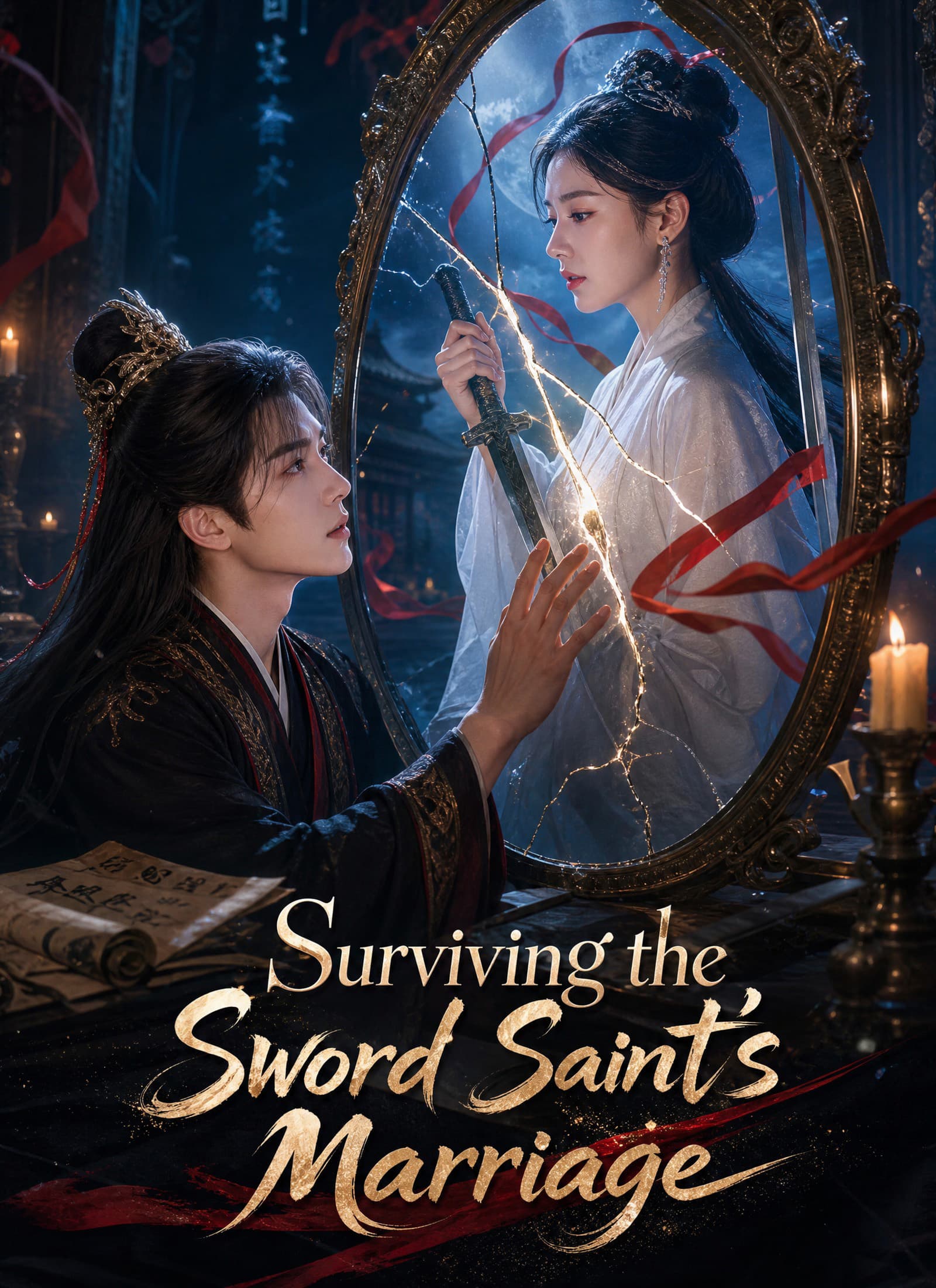 Official poster of [Dubbed] Surviving the Sword Saint's Marriage, as shown on ShortMax