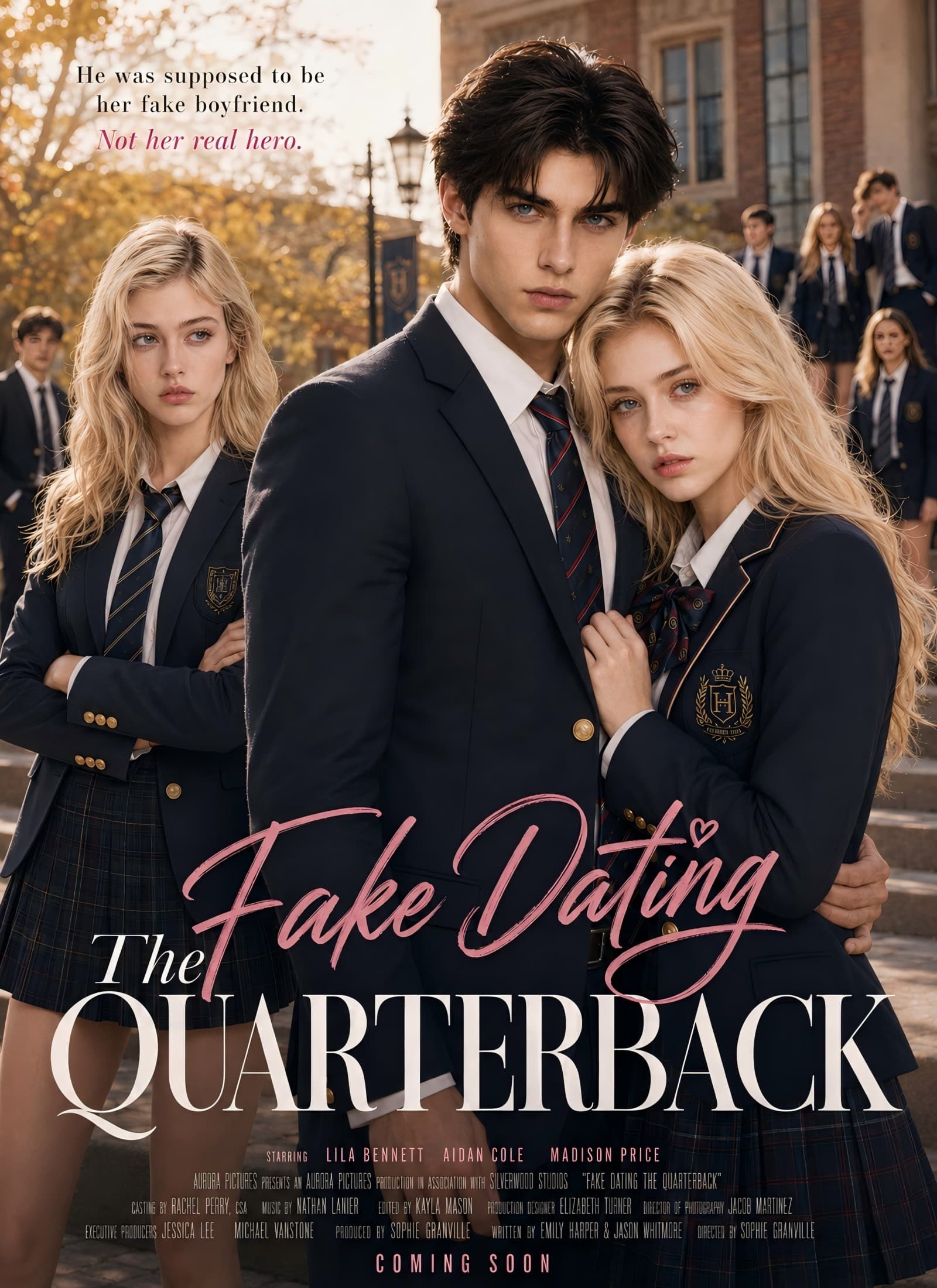Official poster of Fake Dating The Quarterback, as shown on ShortMax