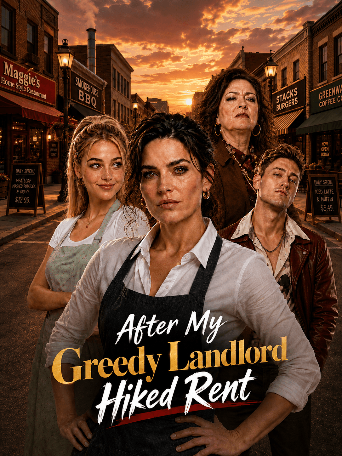 Official poster of After My Greedy Landlord Hiked Rent, as shown on ShortMax