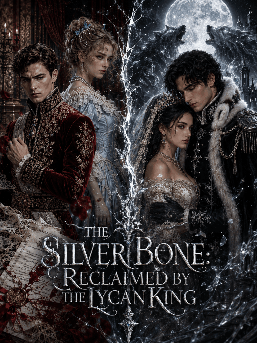 Official poster of The Silver Bone: Reclaimed by the Lycan King, as shown on VibeShort