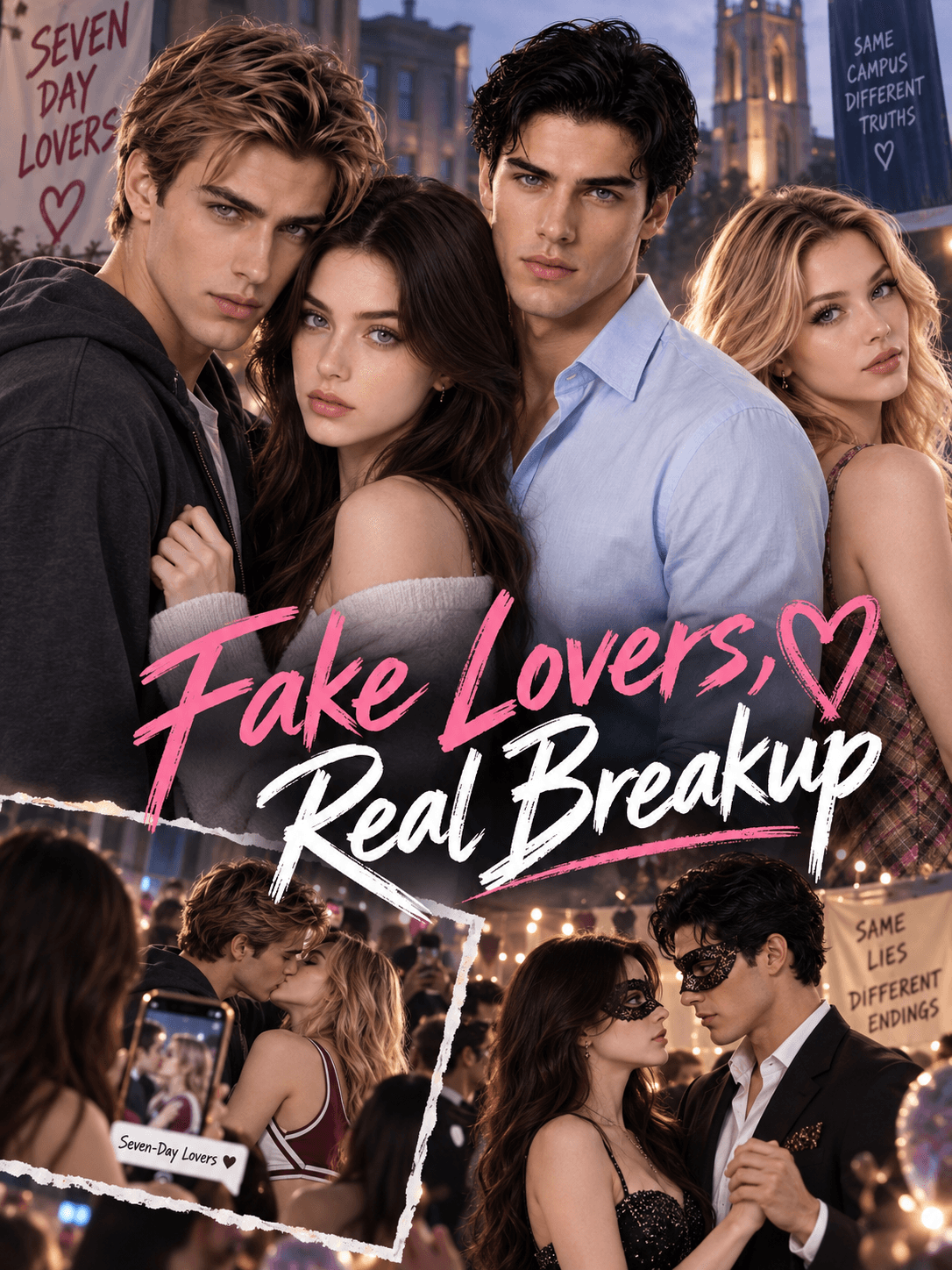 Official poster of Fake Lovers, Real Breakup, as shown on VibeShort