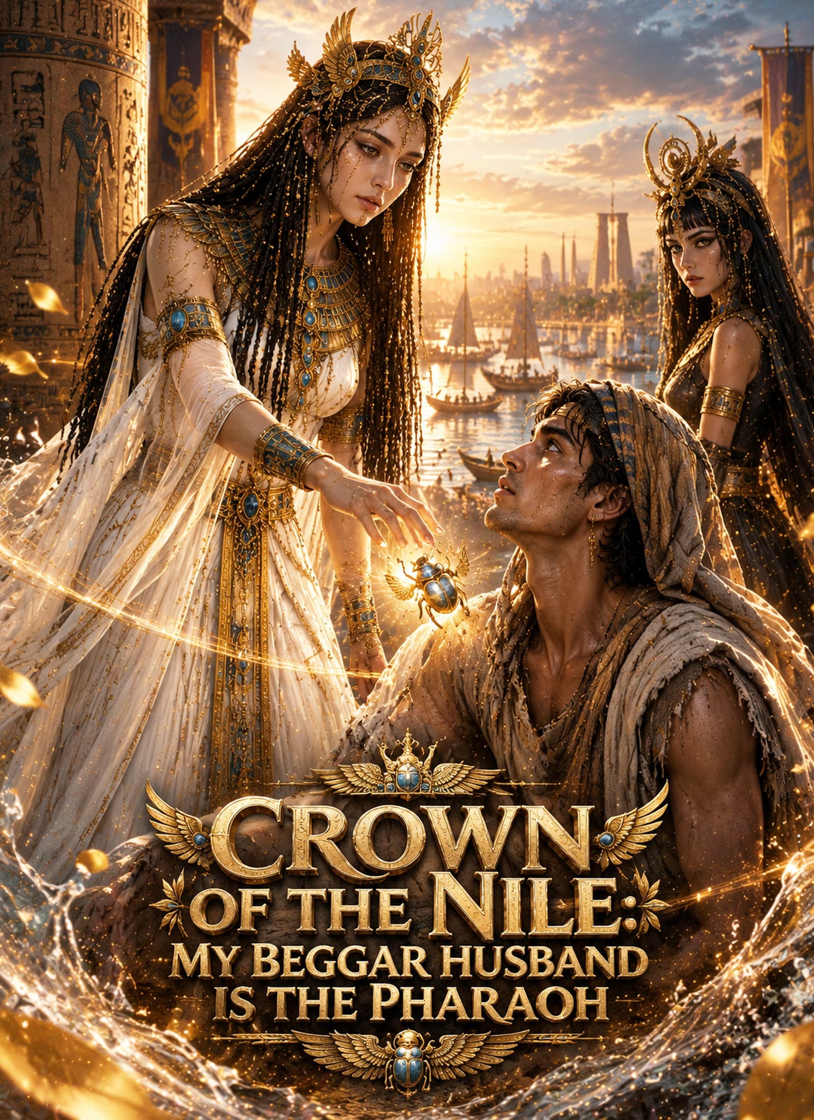 Official poster of Crown of the Nile: My Beggar Husband is the Pharaoh, as shown on VibeShort