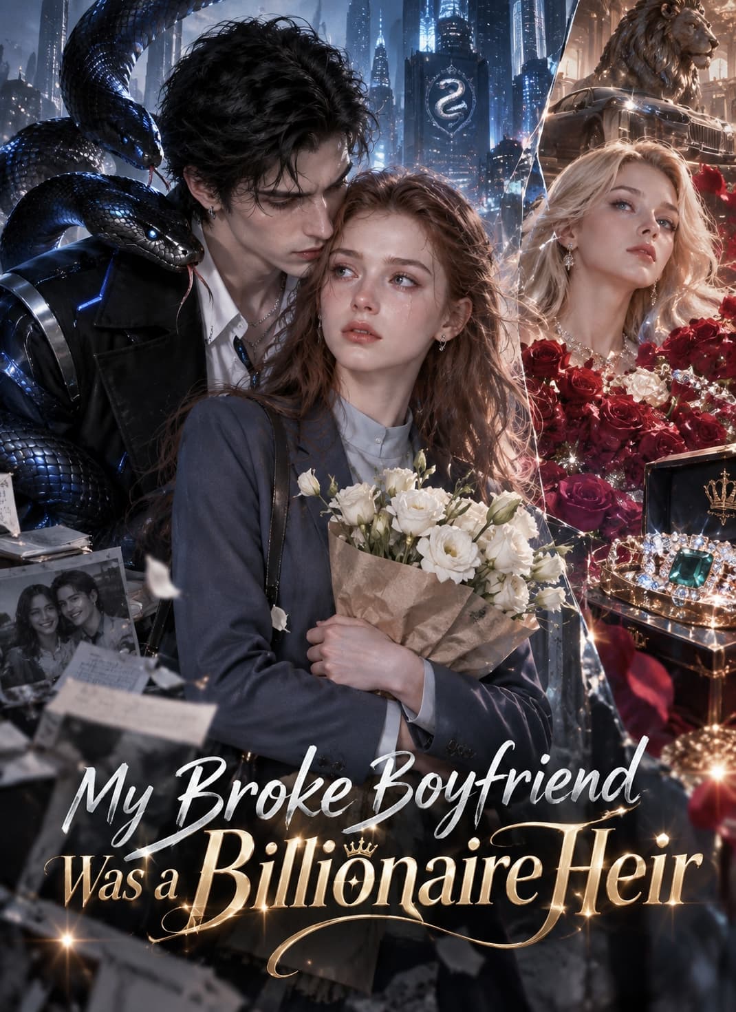 Official poster of My Broke Boyfriend Was a Billionaire Heir, as shown on VibeShort