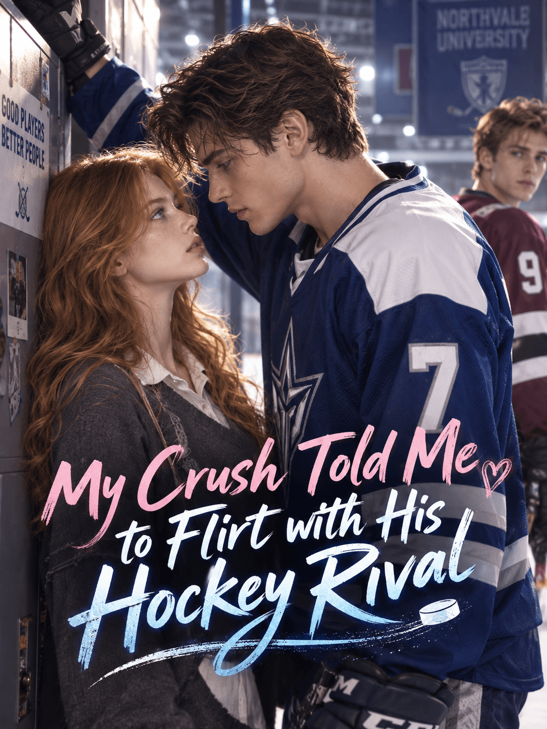 Official poster of My Crush Told Me to Flirt with His Hockey Rival, as shown on VibeShort