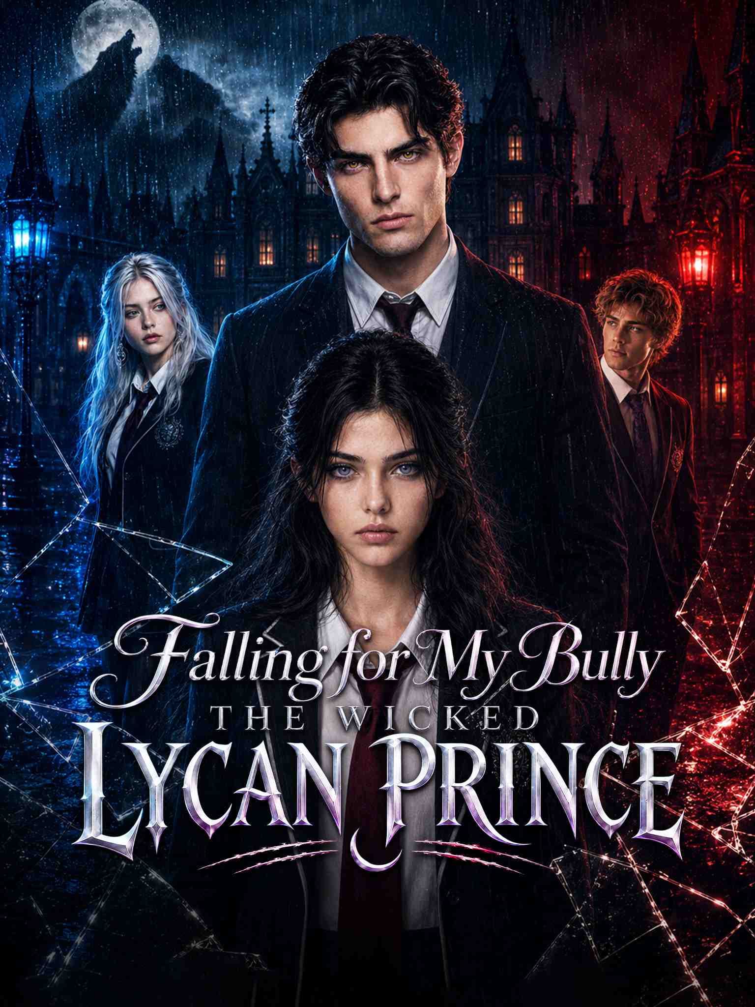 Official poster of Falling for My Bully, The Wicked Lycan Prince, as shown on Sereal+