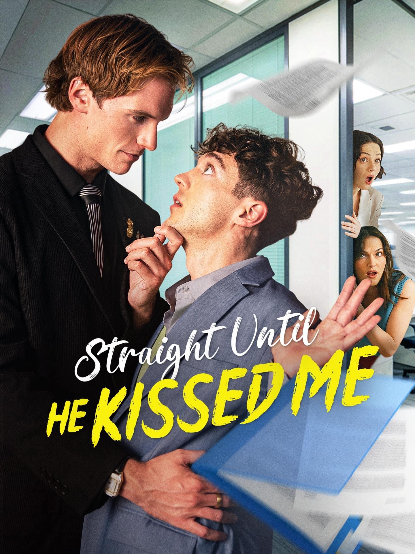 Official poster of Straight Until He Kissed Me, as shown on GoodShort