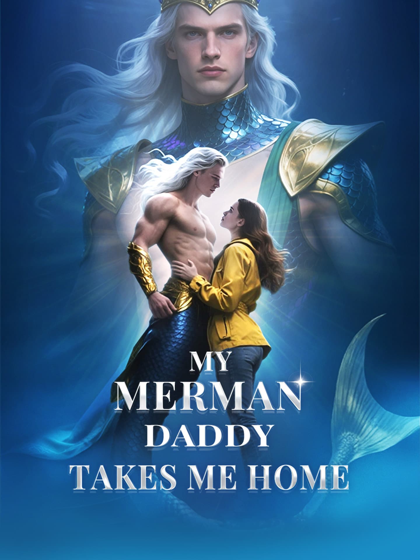 Official poster of My Merman Daddy Takes Me Home, as shown on GoodShort