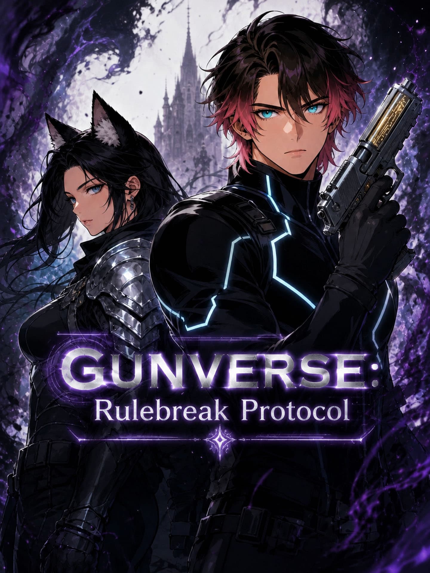 Official poster of GUNVERSE: Rulebreak Protocol, as shown on GoodShort
