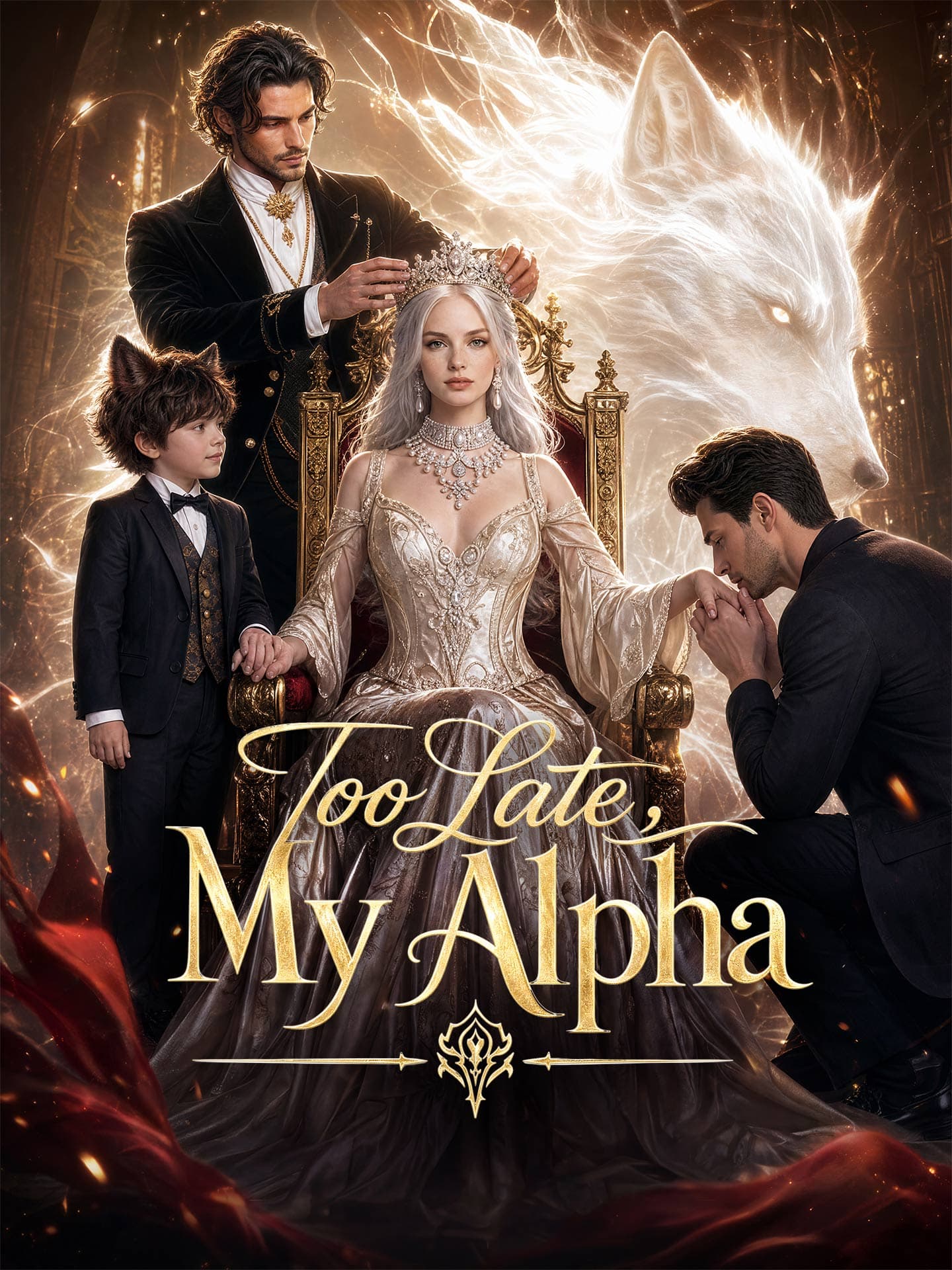 Official poster of Too Late, My Alpha, as shown on GoodShort