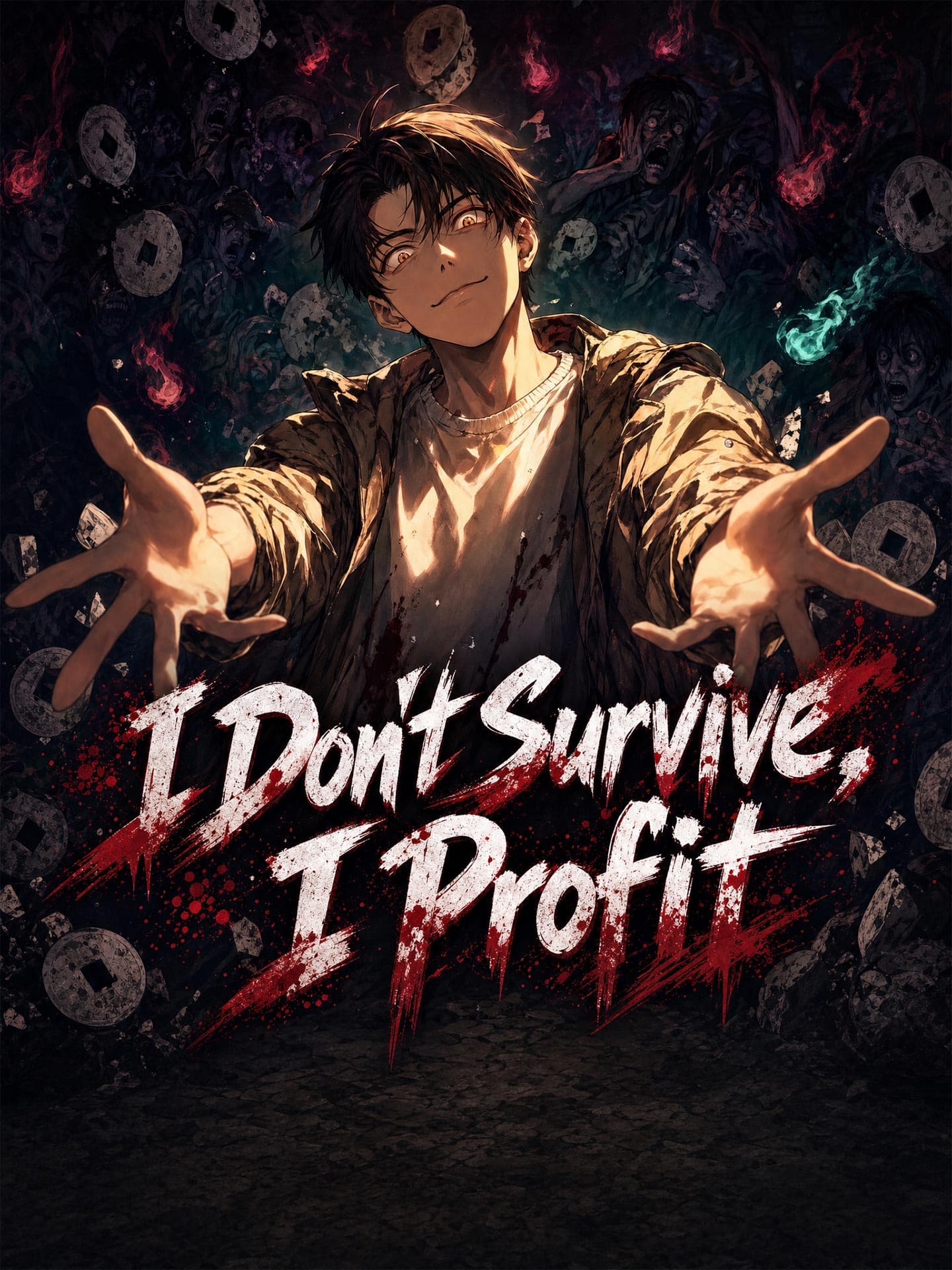 Official poster of I Don't Survive, I Profit, as shown on GoodShort