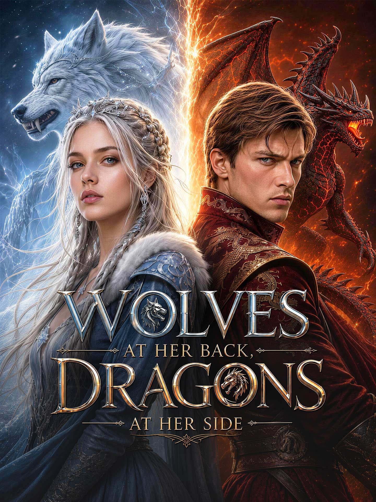 Official poster of Wolves at Her Back, Dragons at Her Side, as shown on GoodShort