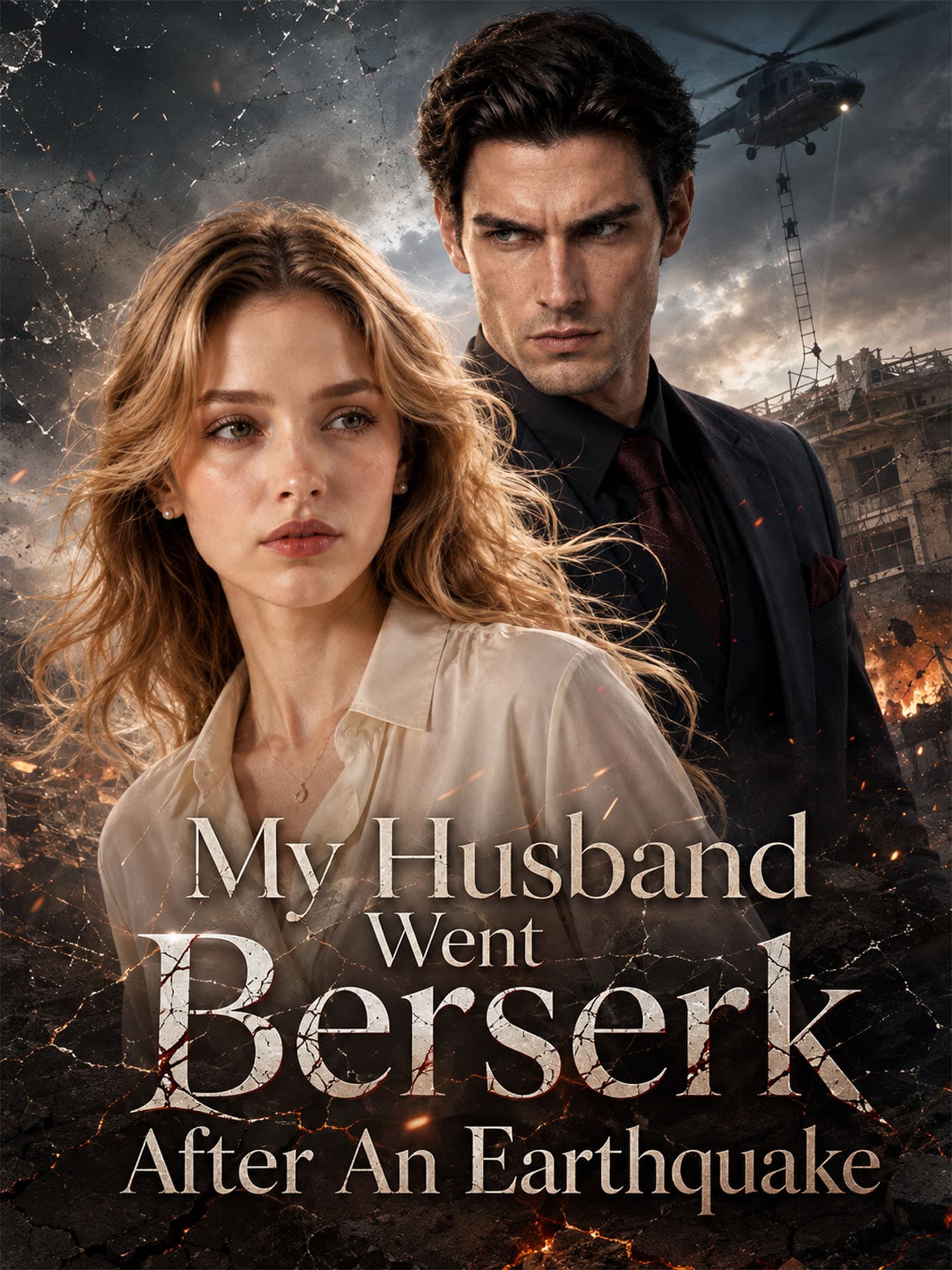 Official poster of My Husband Went Berserk After An Earthquake, as shown on GoodShort