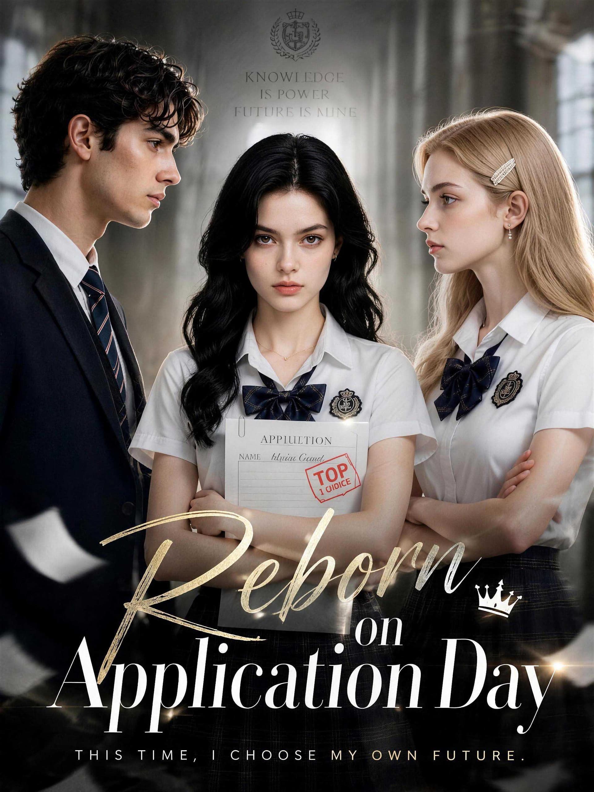 Official poster of Reborn on Application Day, as shown on GoodShort