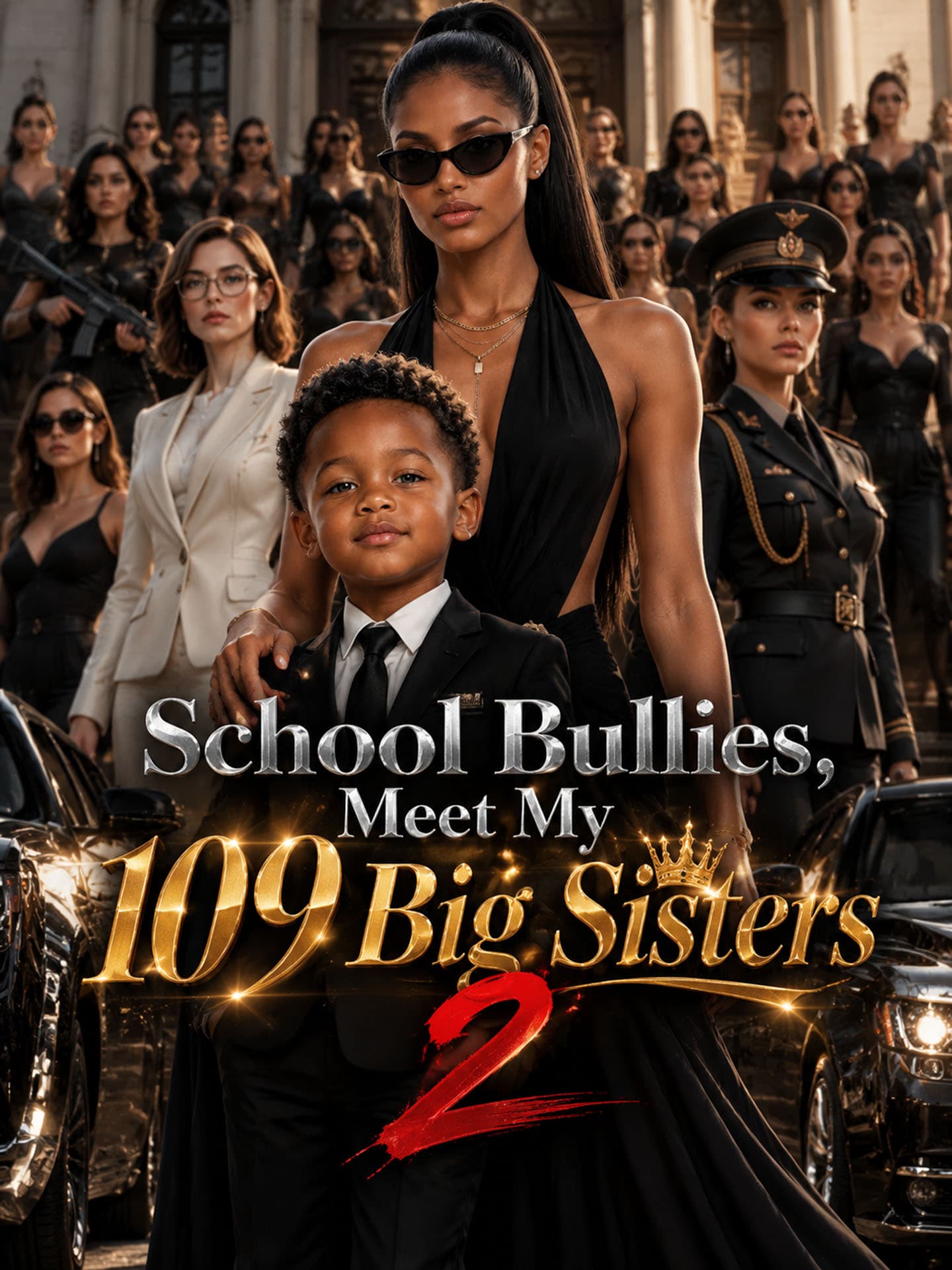 Official poster of School Bullies, Meet My 109 Big Sisters 3, as shown on GoodShort