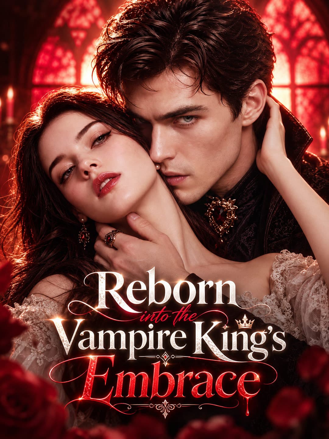 Official poster of Reborn into the Vampire King's Embrace, as shown on GoodShort