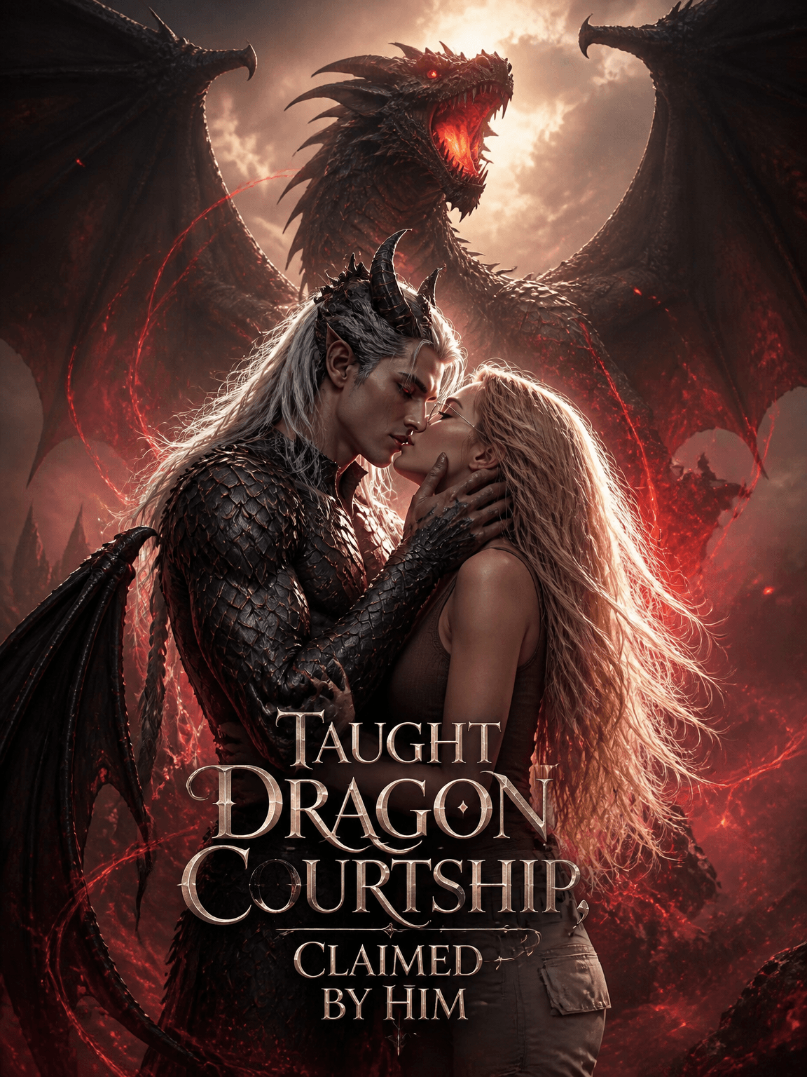 Official poster of I Taught the Primordial Dragon to Court, But He Locked Me as His Mate, as shown on StoryReel