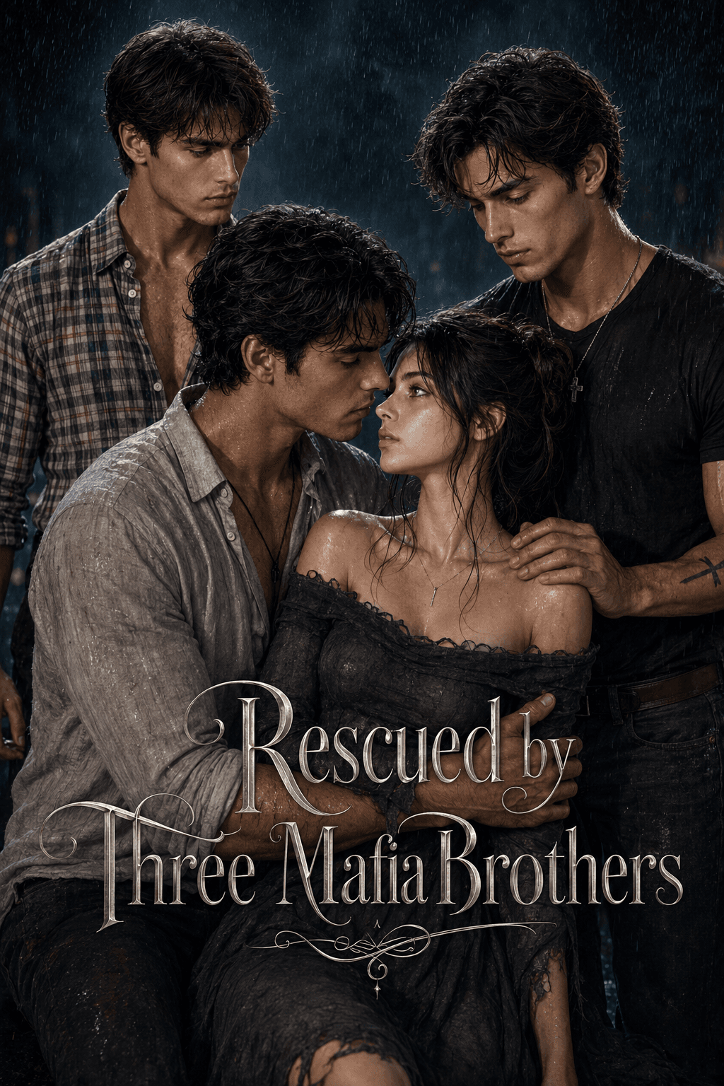 Official poster of Rescued by Three Mafia Brothers, as shown on StoryReel