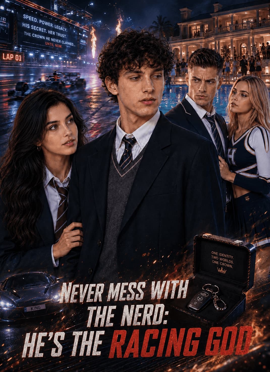 Official poster of NEVER MESS WITH THE NERD HE'S THE RACING GOD, as shown on StoryReel