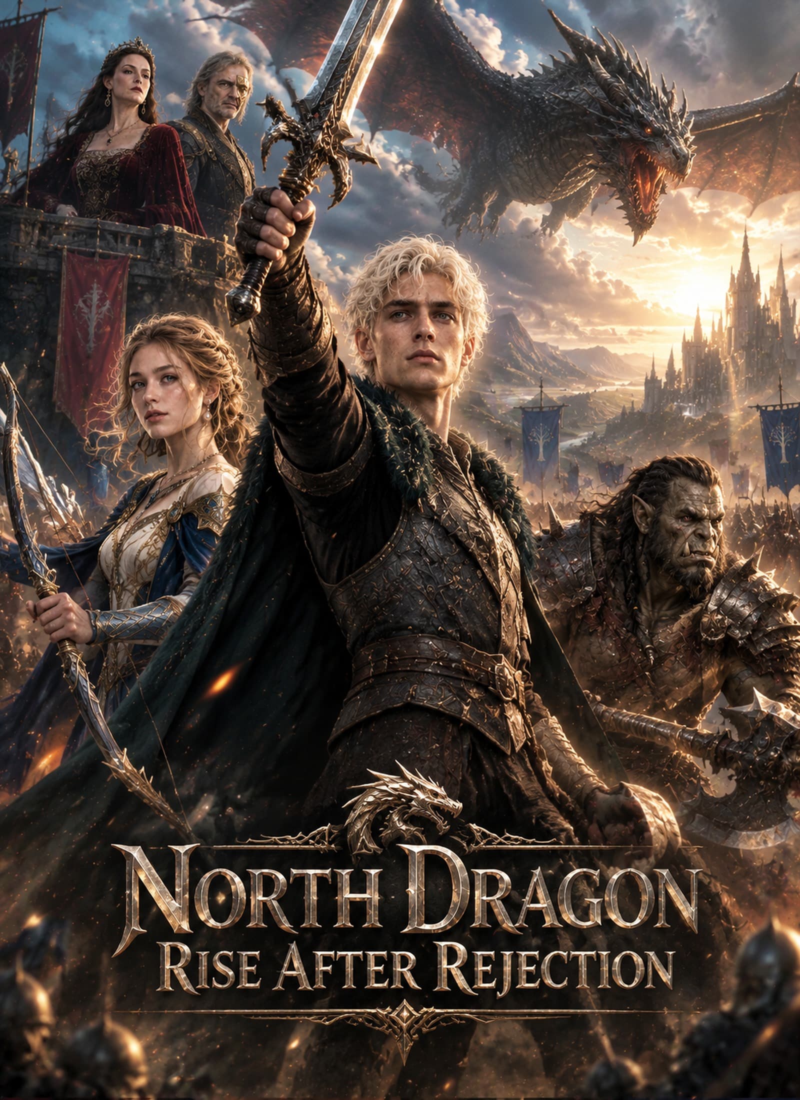 Official poster of North Dragon Rise After Rejection, as shown on StoryReel