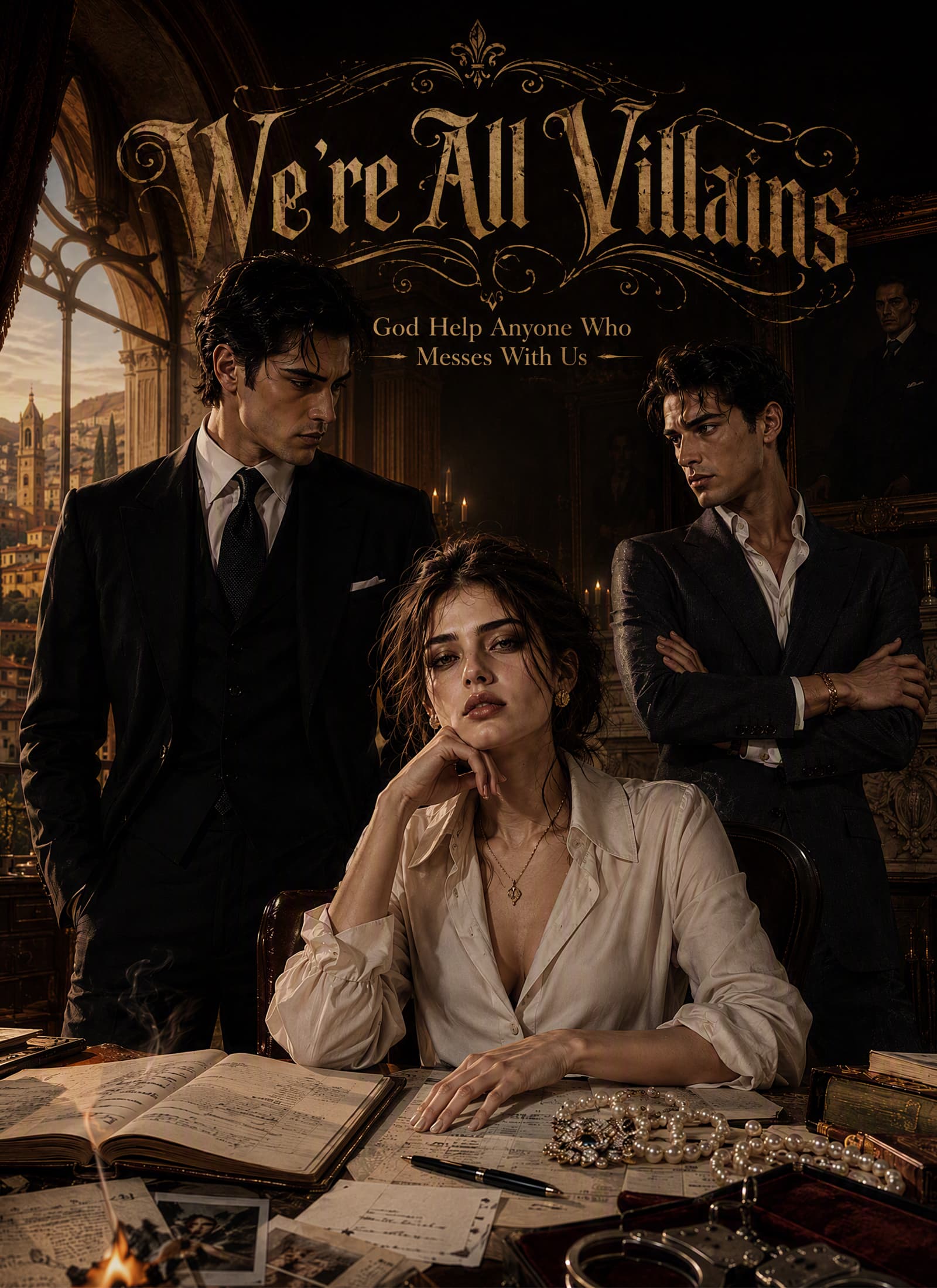 Official poster of We're All Villains- God Help Anyone Who Messes With Us, as shown on StoryReel