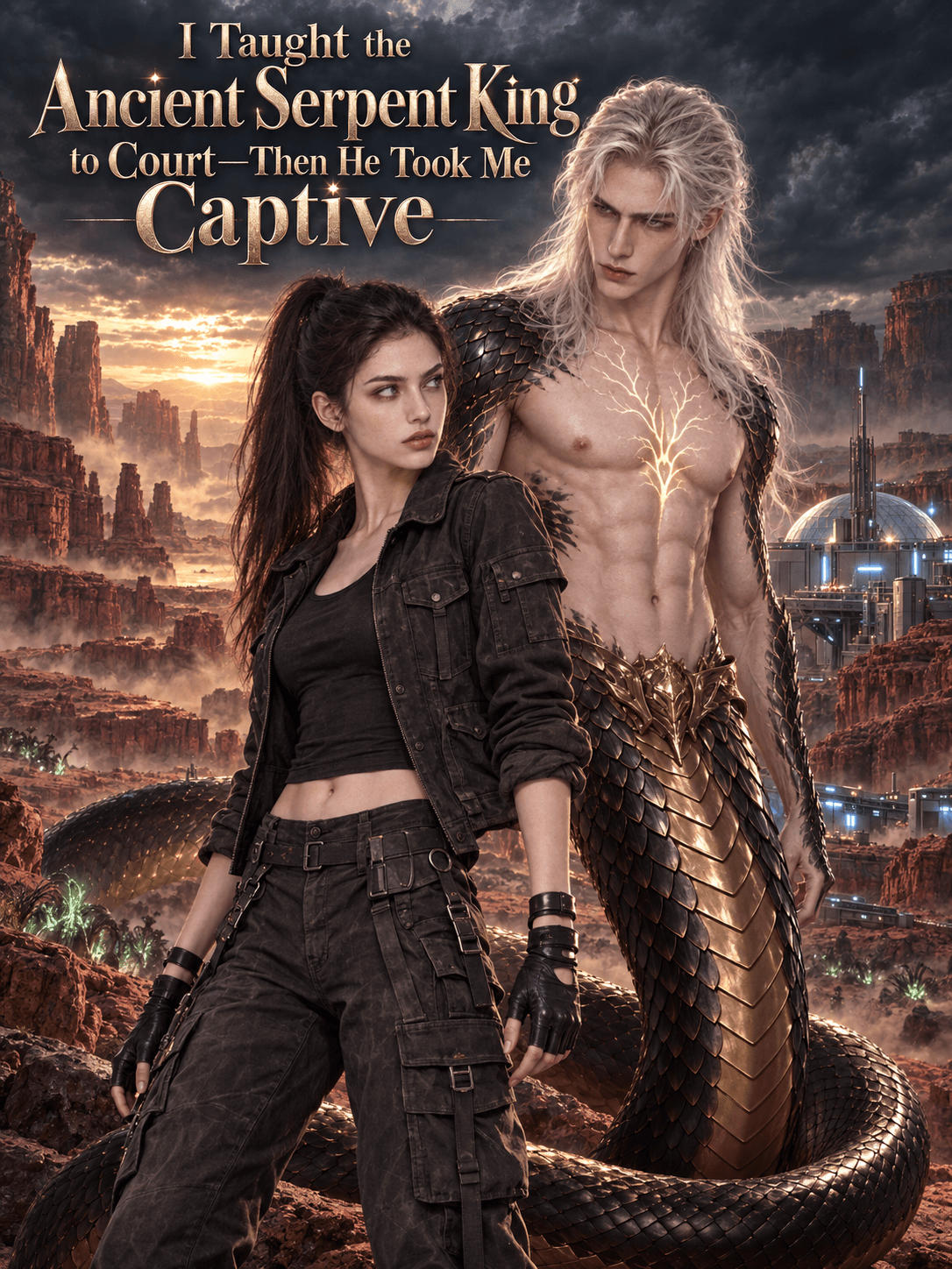 Official poster of I Taught the Ancient Serpent King to Court—Then He Took Me Captive, as shown on StoryReel