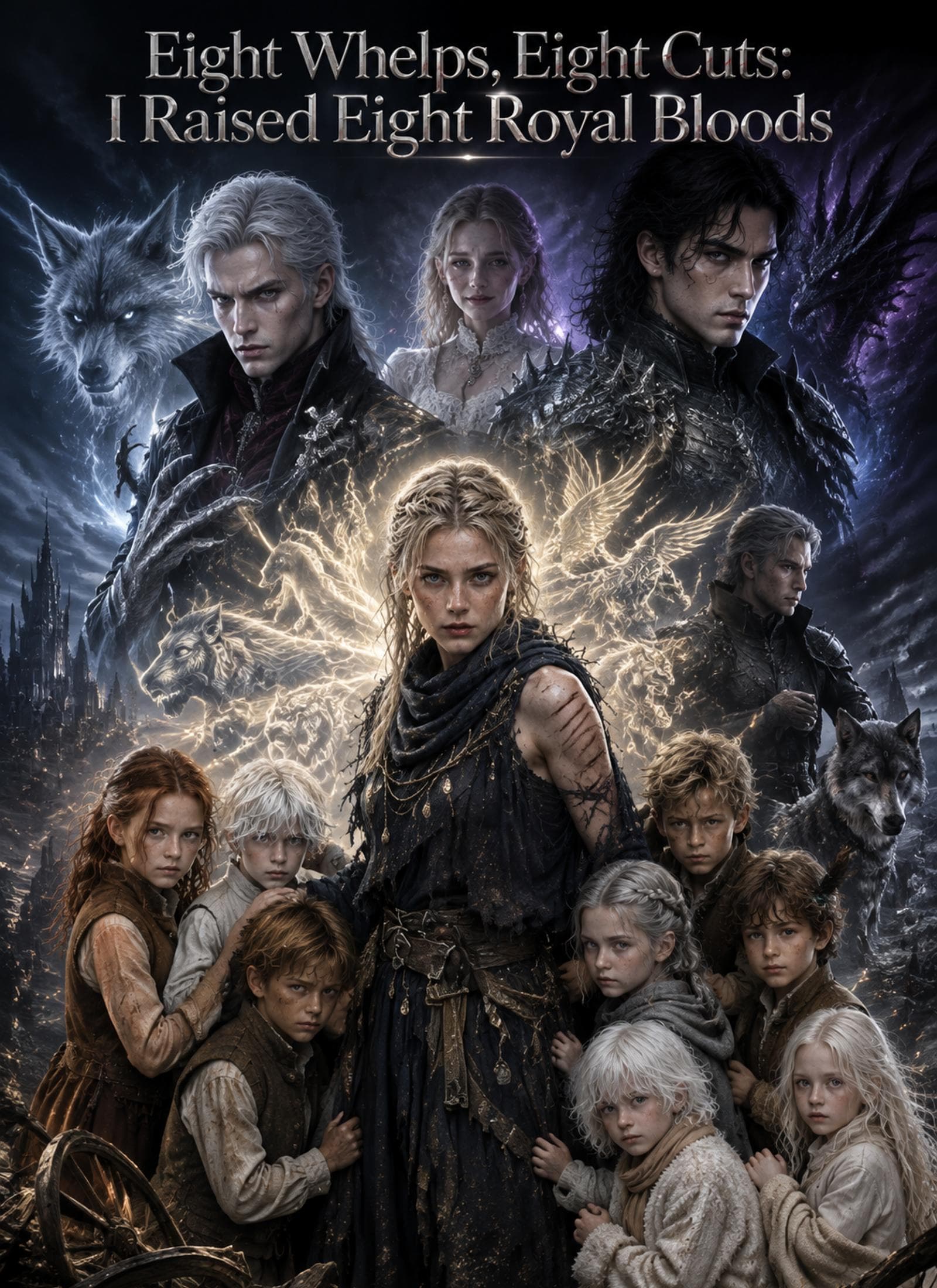 Official poster of Eight Whelps, Eight Cuts: I Raised Eight Royal Bloods, as shown on StoryReel