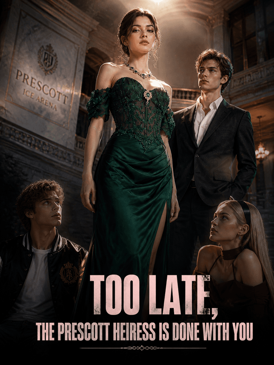 Official poster of TOO LATE, THE PRESCOTT HEIRESS IS DONE WITH YOU, as shown on StoryReel