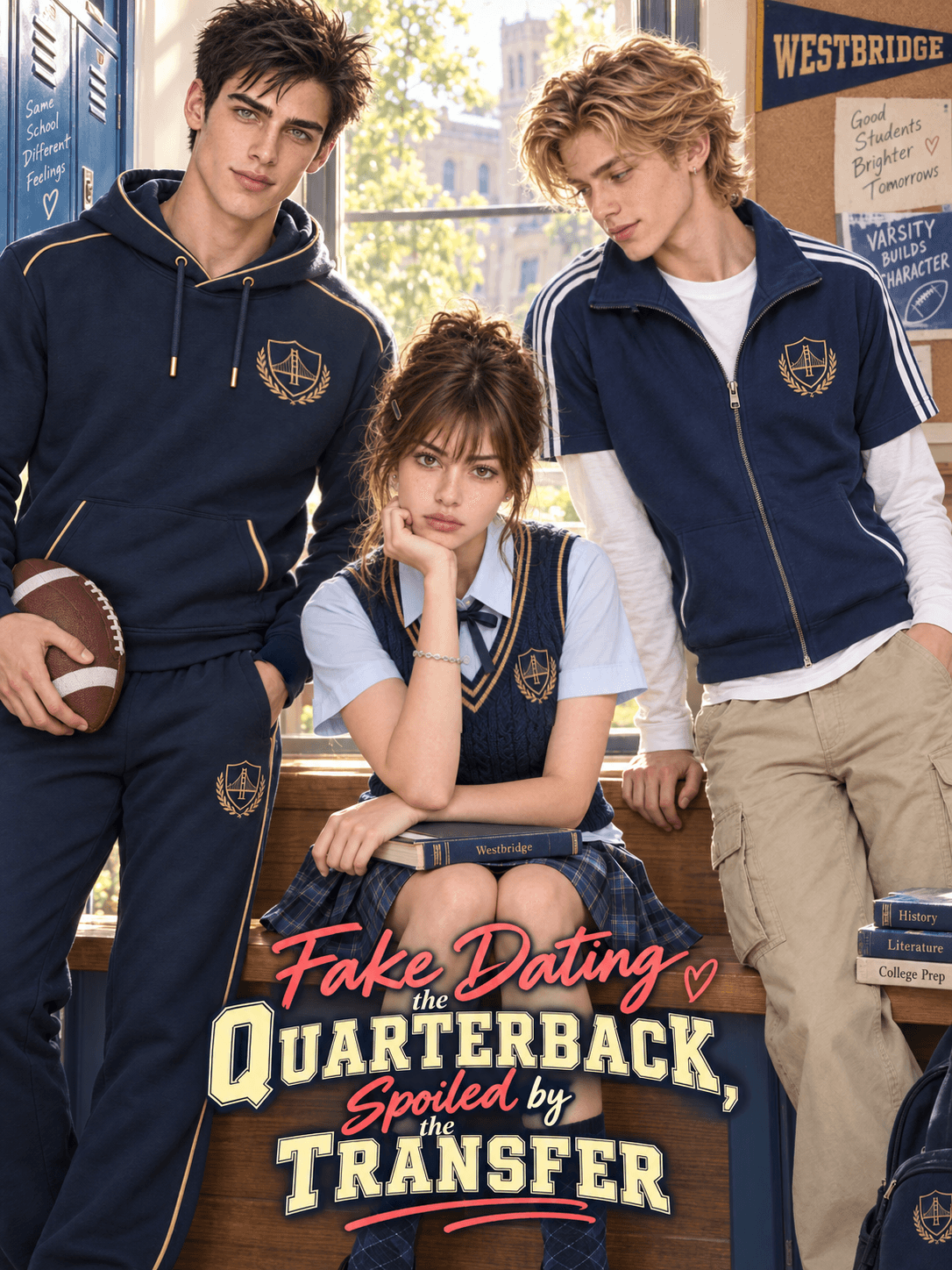 Official poster of Fake Dating the Quarterback, Spoiled by the Transfer, as shown on StoryReel