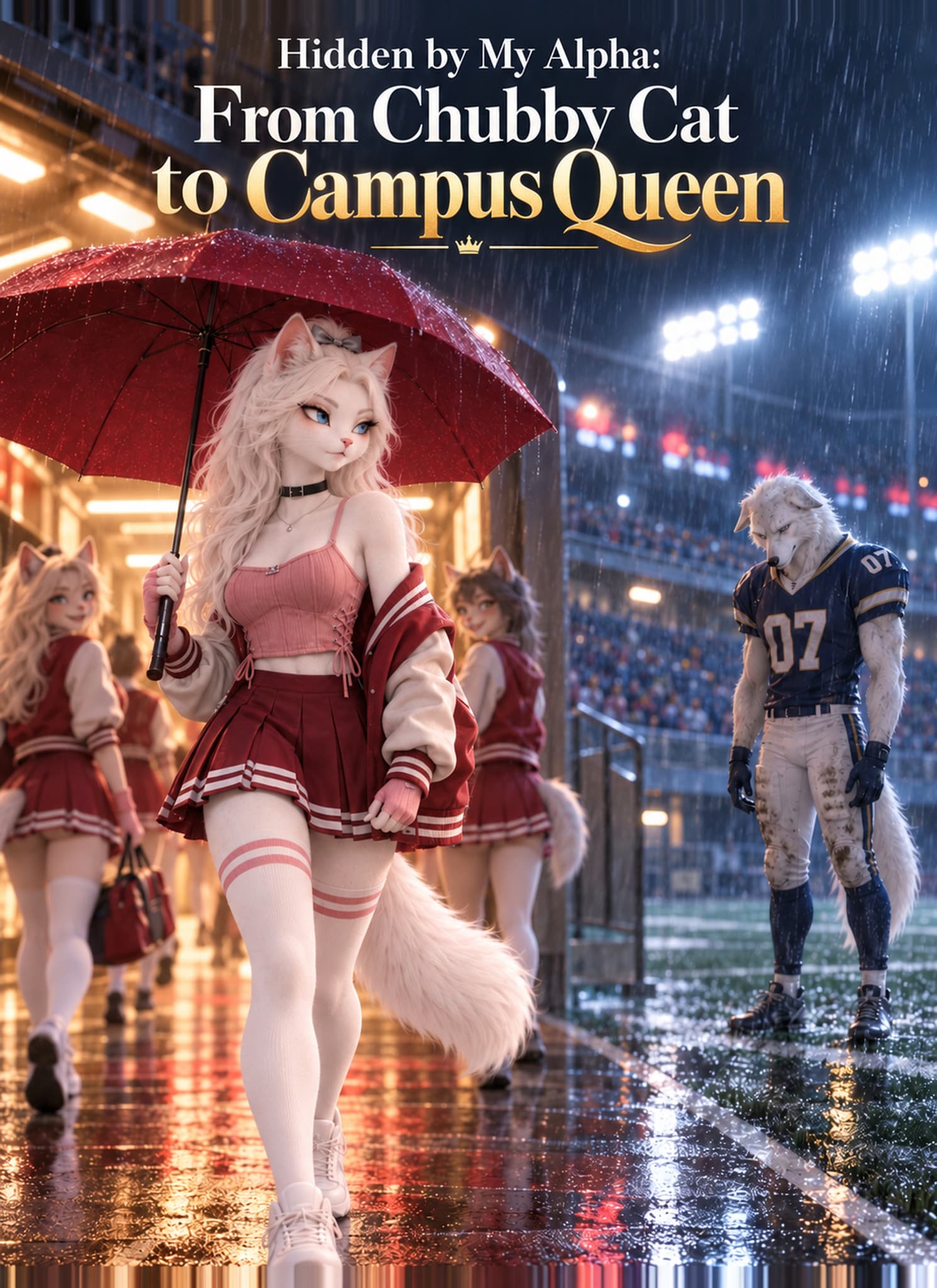 Official poster of Hidden by My Alpha:From Chubby Cat to Campus Queen, as shown on StoryReel