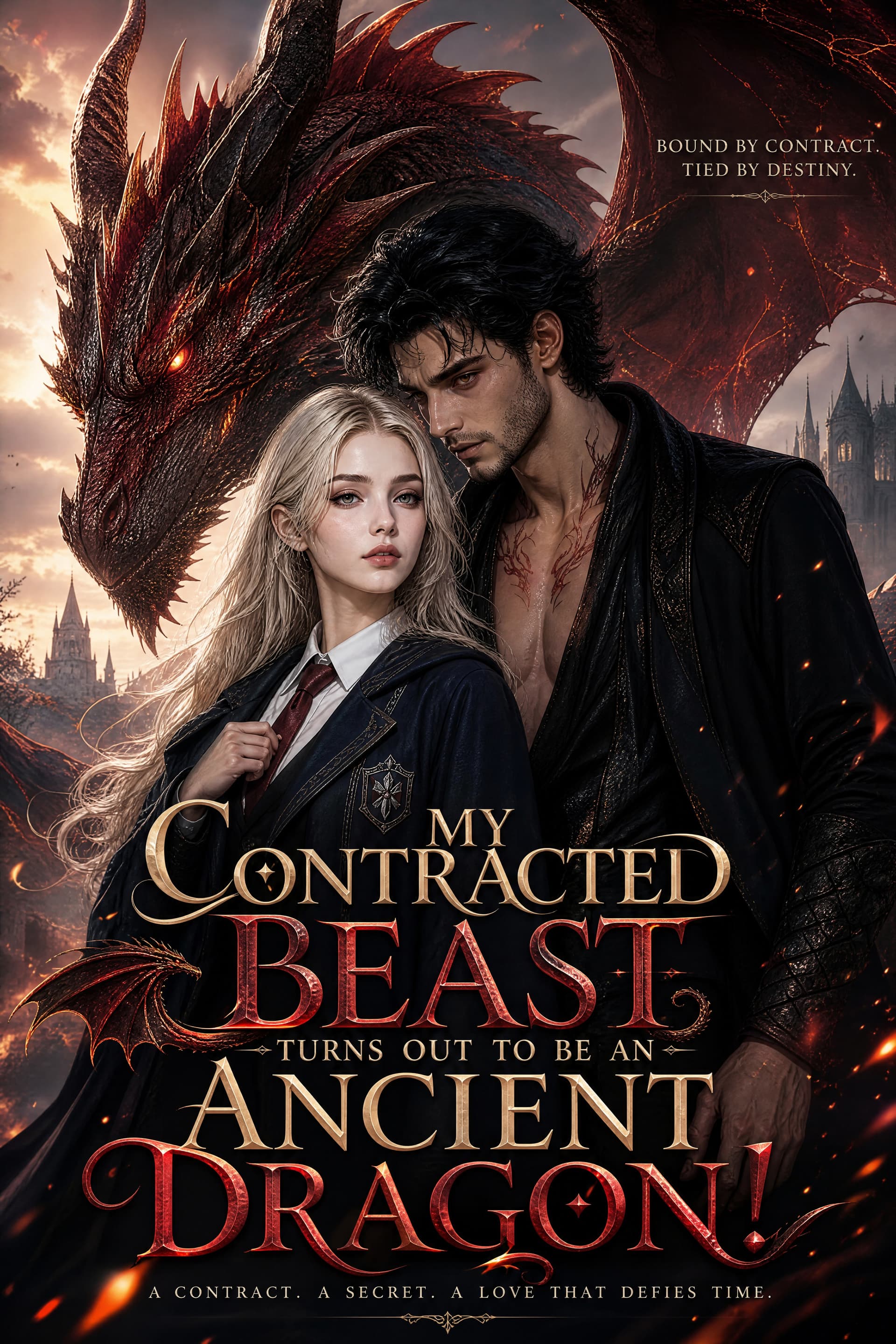 Official poster of My contracted beast turns out to be an ancient dragon!, as shown on VibeShort