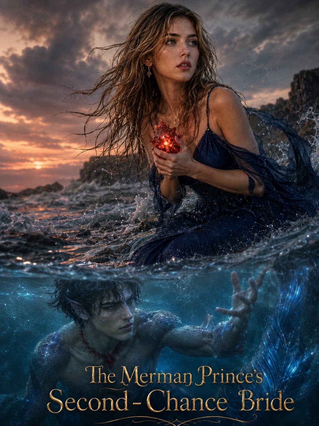 Official poster of The Merman Prince's Second-Chance Bride, as shown on VibeShort