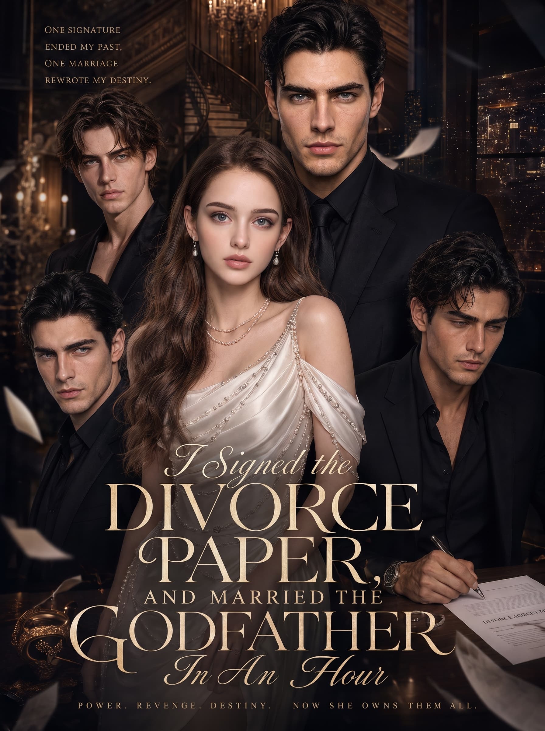 Official poster of I Signed the Divorce Paper, And Married The Godfather In An Hour, as shown on VibeShort