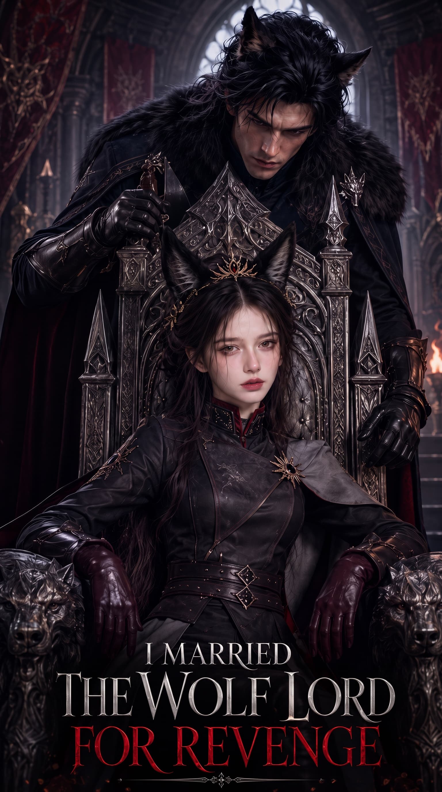 Official poster of I married the wolf lord for revenge, as shown on VibeShort