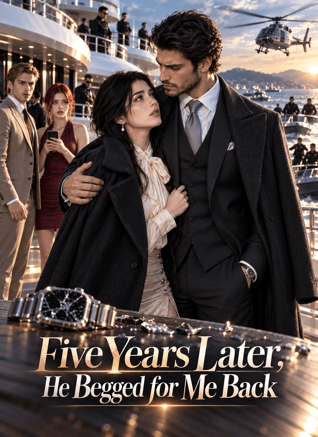 Official poster of Five Years Later, He Begged for Me Back, as shown on VibeShort