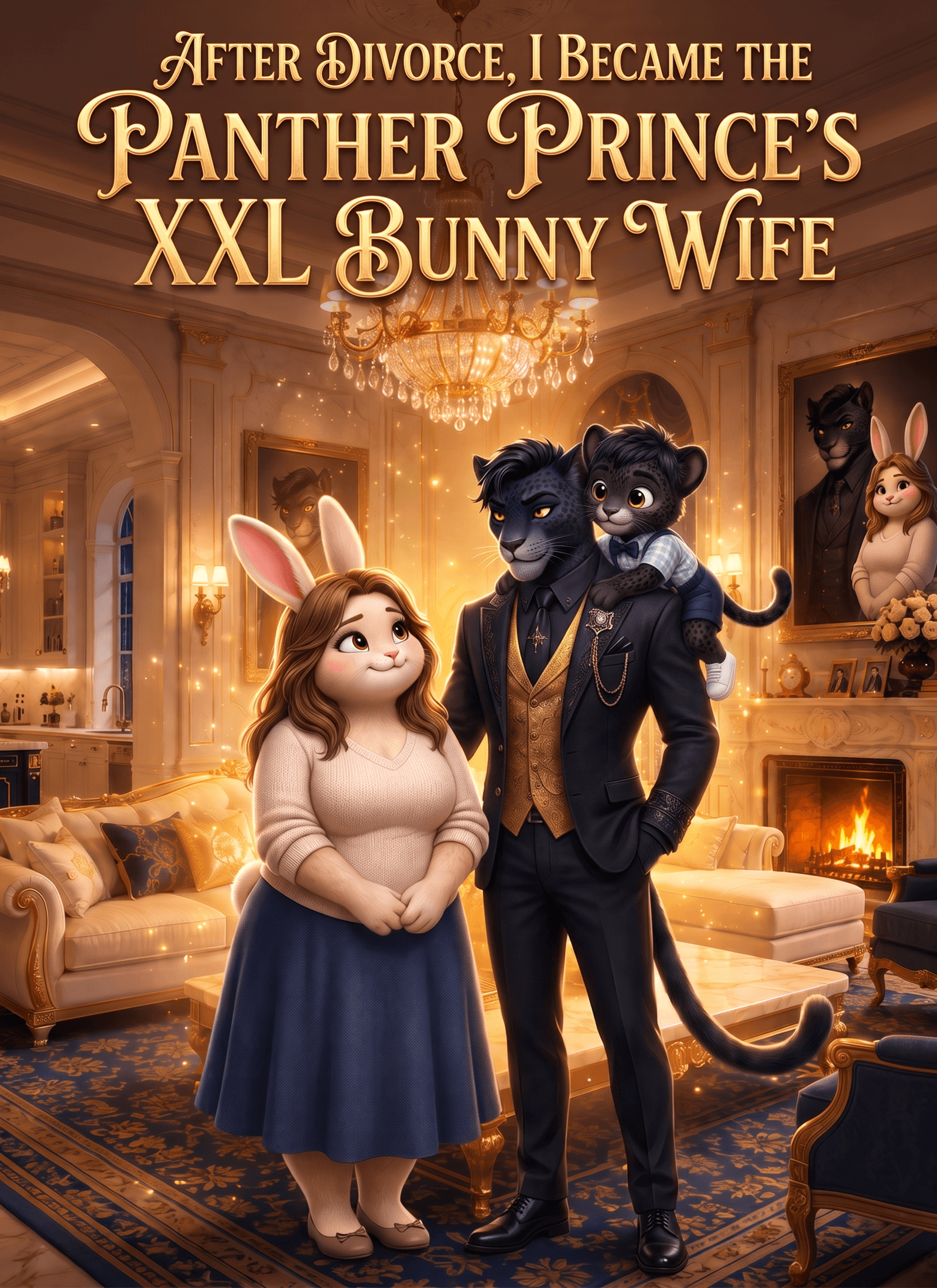 Official poster of After Divorce, I Became the Panther Prince's XXL Bunny Wife, as shown on VibeShort
