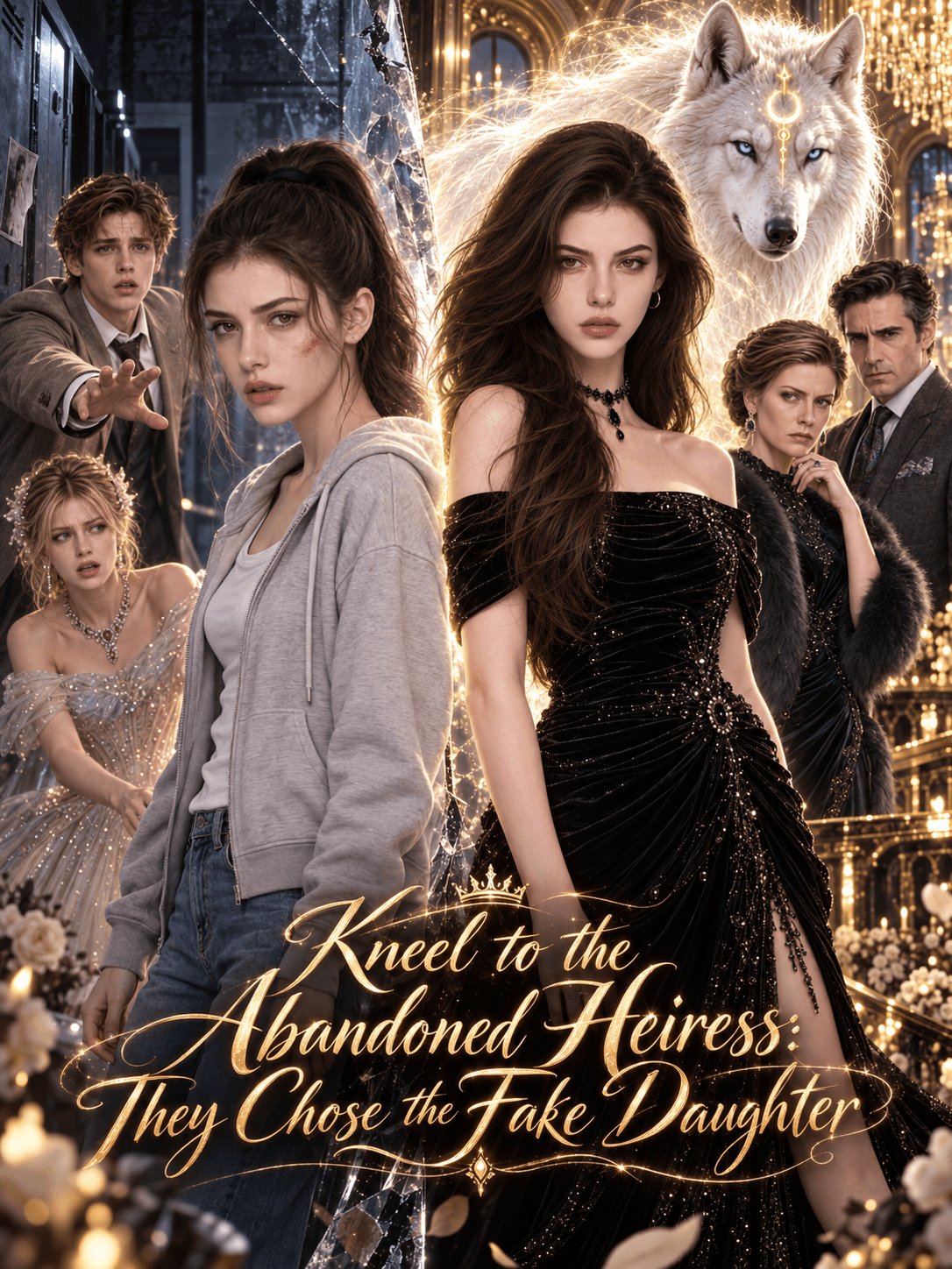 Official poster of Kneel to the Abandoned Heiress: They Chose the Fake Daughter, as shown on VibeShort