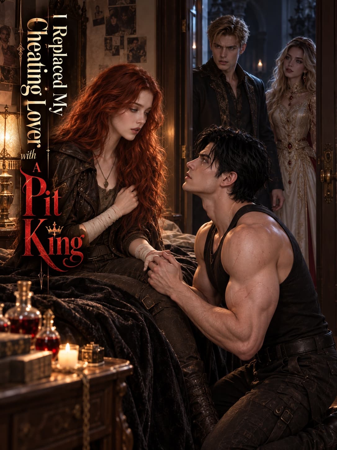 Official poster of I Replaced My Cheating Lover with A Pit King, as shown on VibeShort