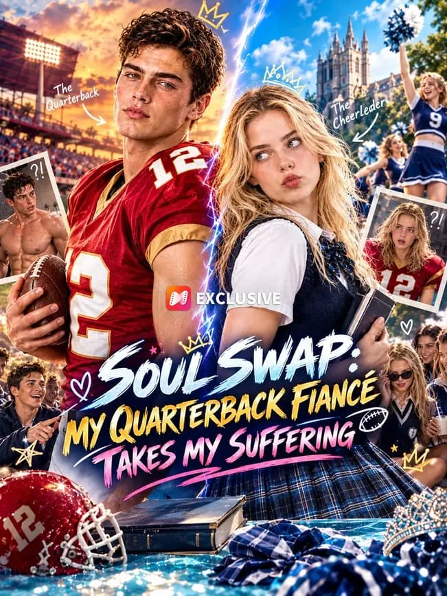 Official poster of Soul Swap My Quarterback Fiancé Takes My Suffering, as shown on NetShort