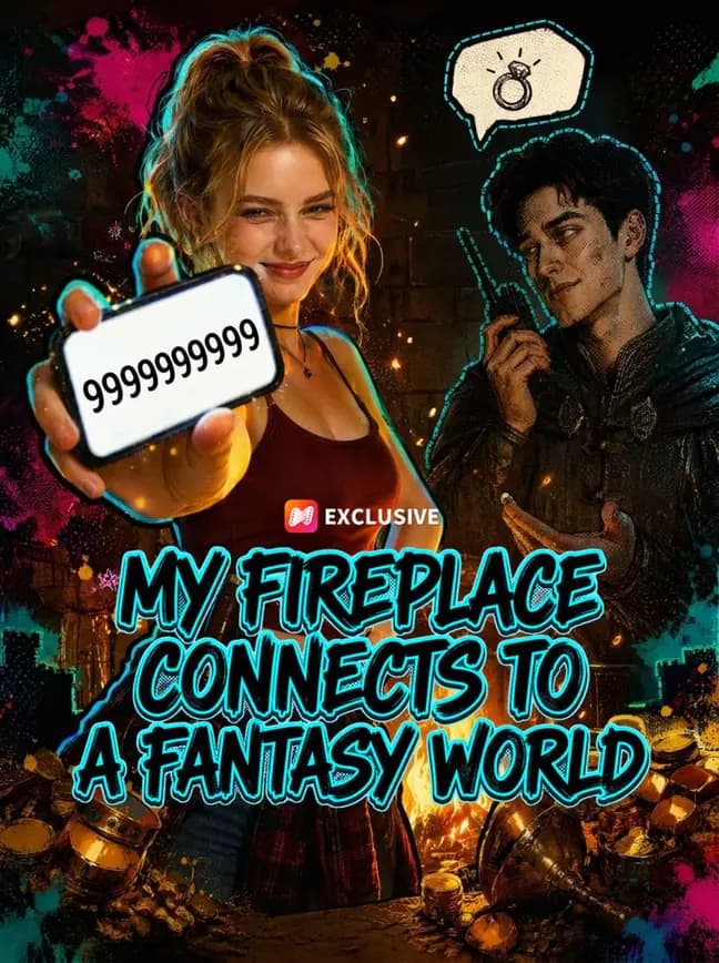 Official poster of My Fireplace Connects to a Fantasy World, as shown on NetShort