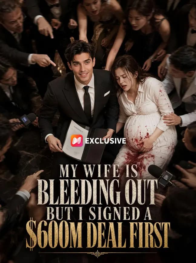 Official poster of My Wife is Bleeding Out, But I Signed a $600M Deal First, as shown on NetShort