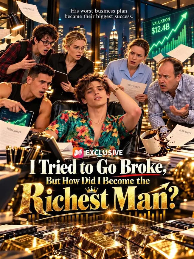 Official poster of I Tried to Go Broke,But How Did I Become the Richest Man?, as shown on NetShort