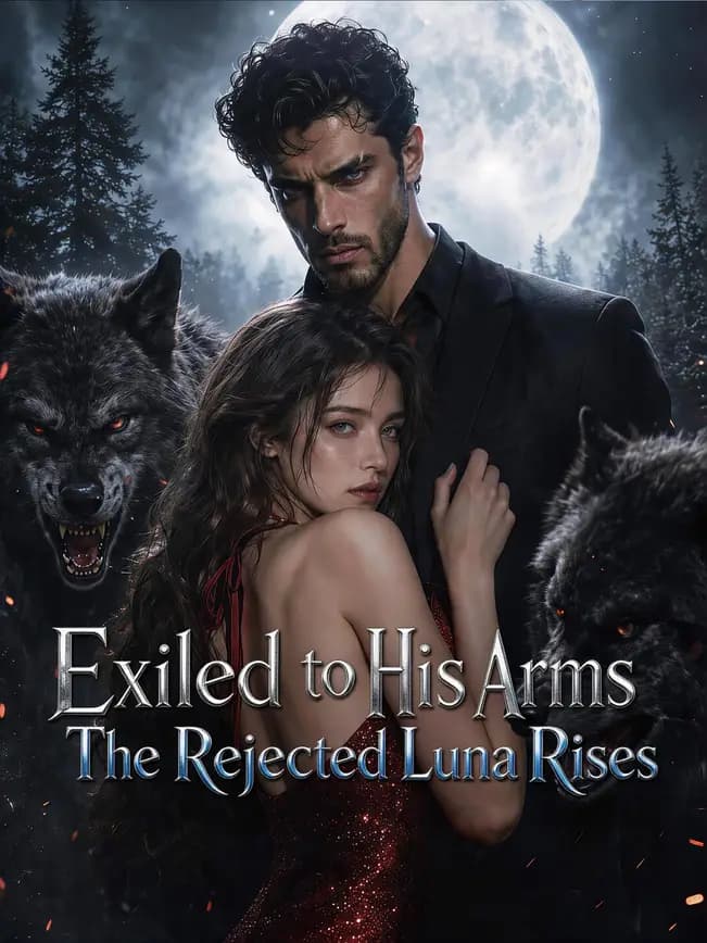 Official poster of Exiled to His Arms The Rejected Luna Rises, as shown on NetShort