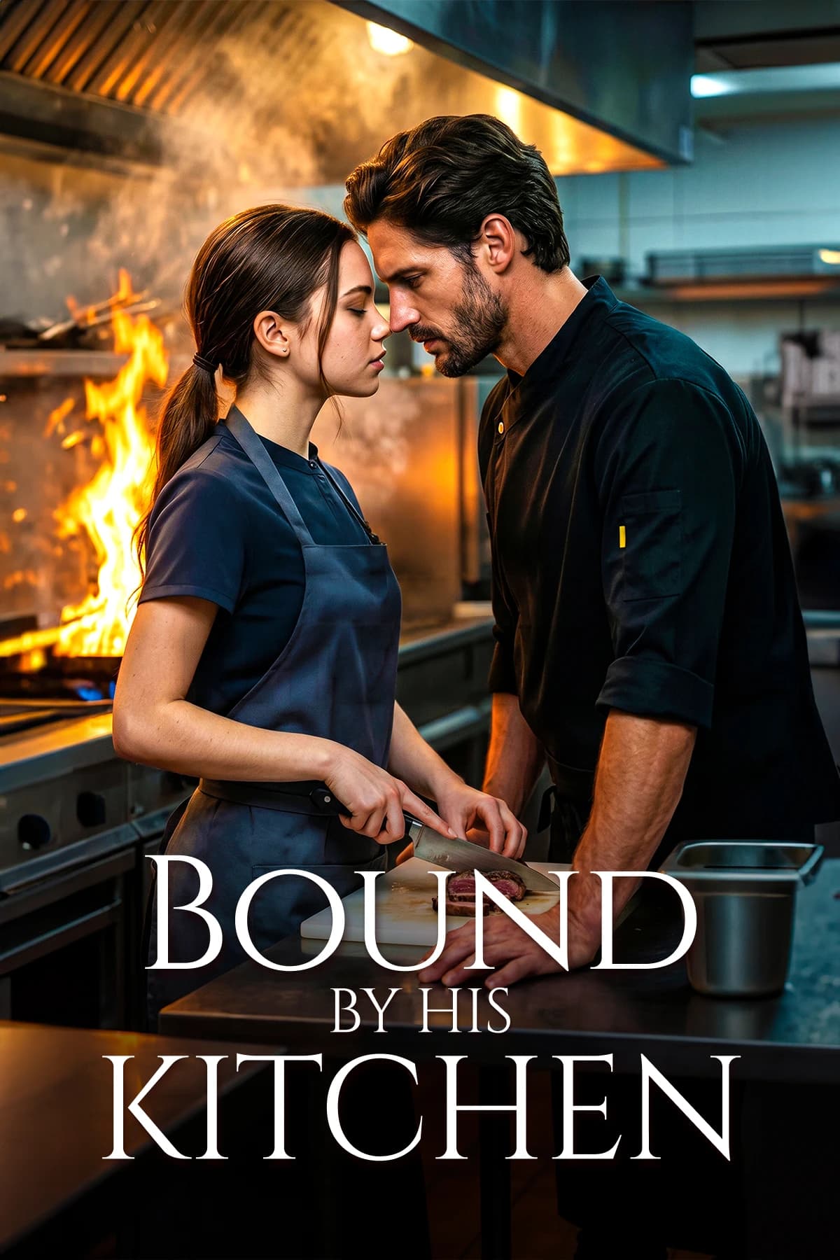 Official poster of Bound by His Kitchen, as shown on My Drama