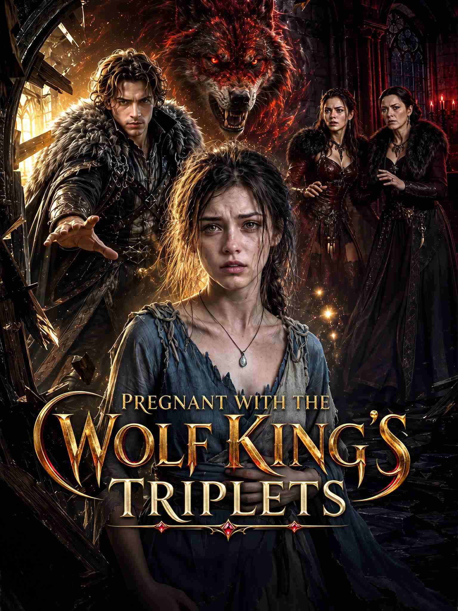 Poster of Pregnant with the Wolf King's Triplets