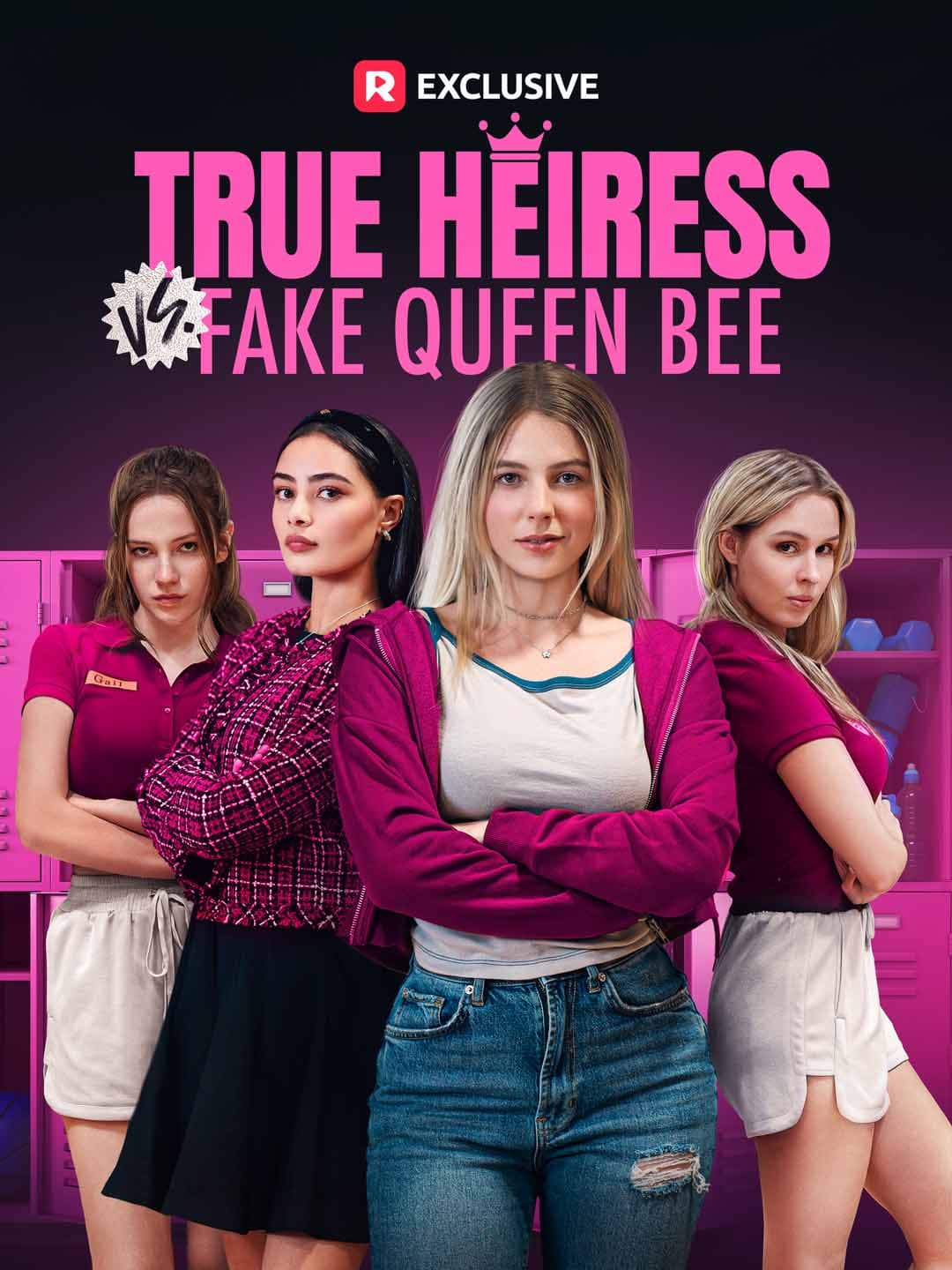 Official poster of True Heiress vs. Fake Queen Bee, as shown on ReelShort