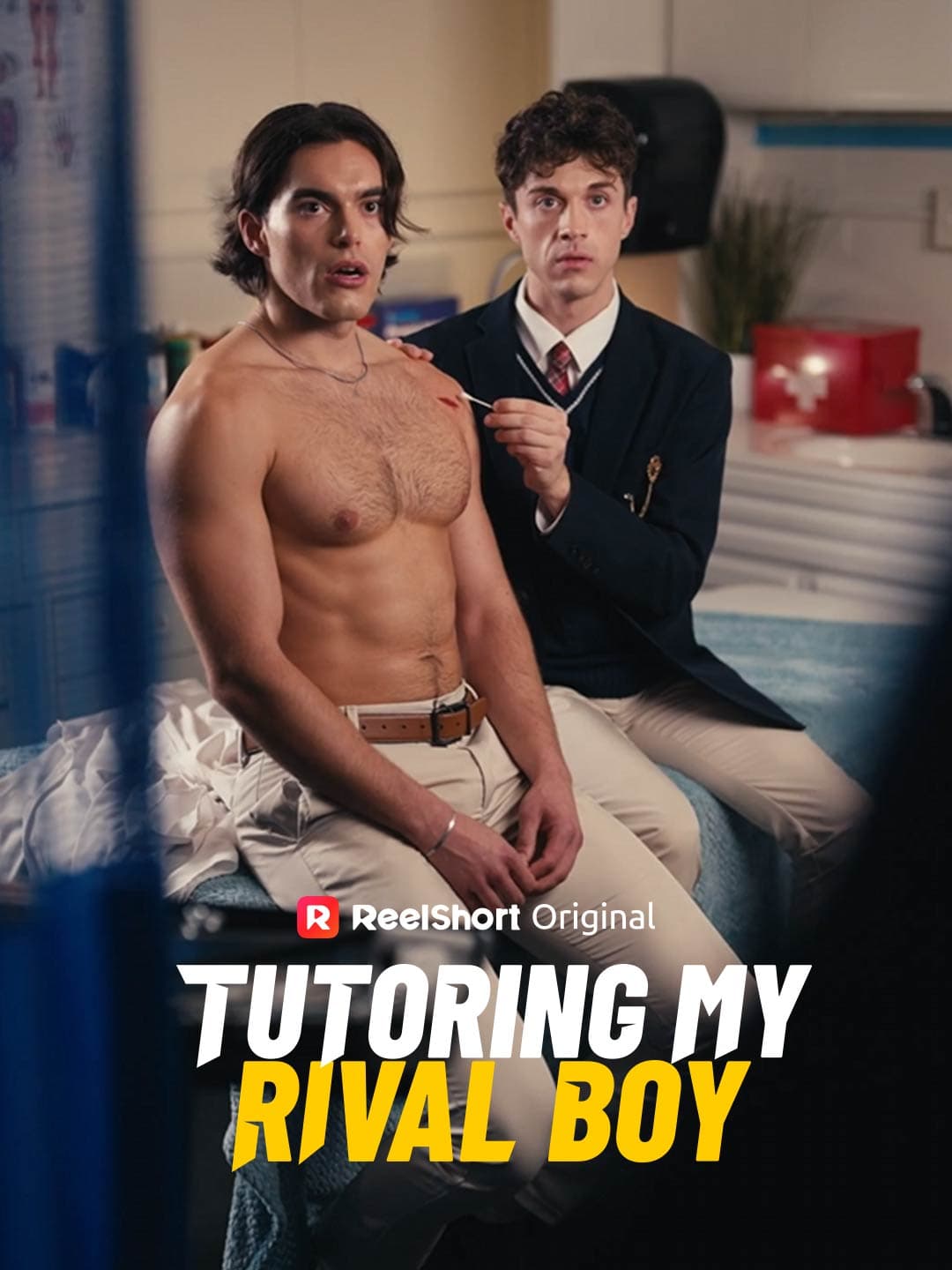 Official poster of Tutoring my Rival Boy, as shown on ReelShort